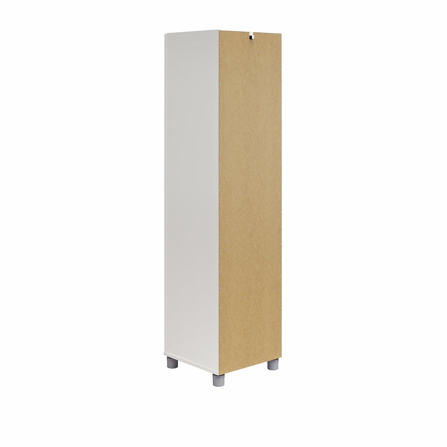 Lory Framed 60In Tall Storage Cabinet - White