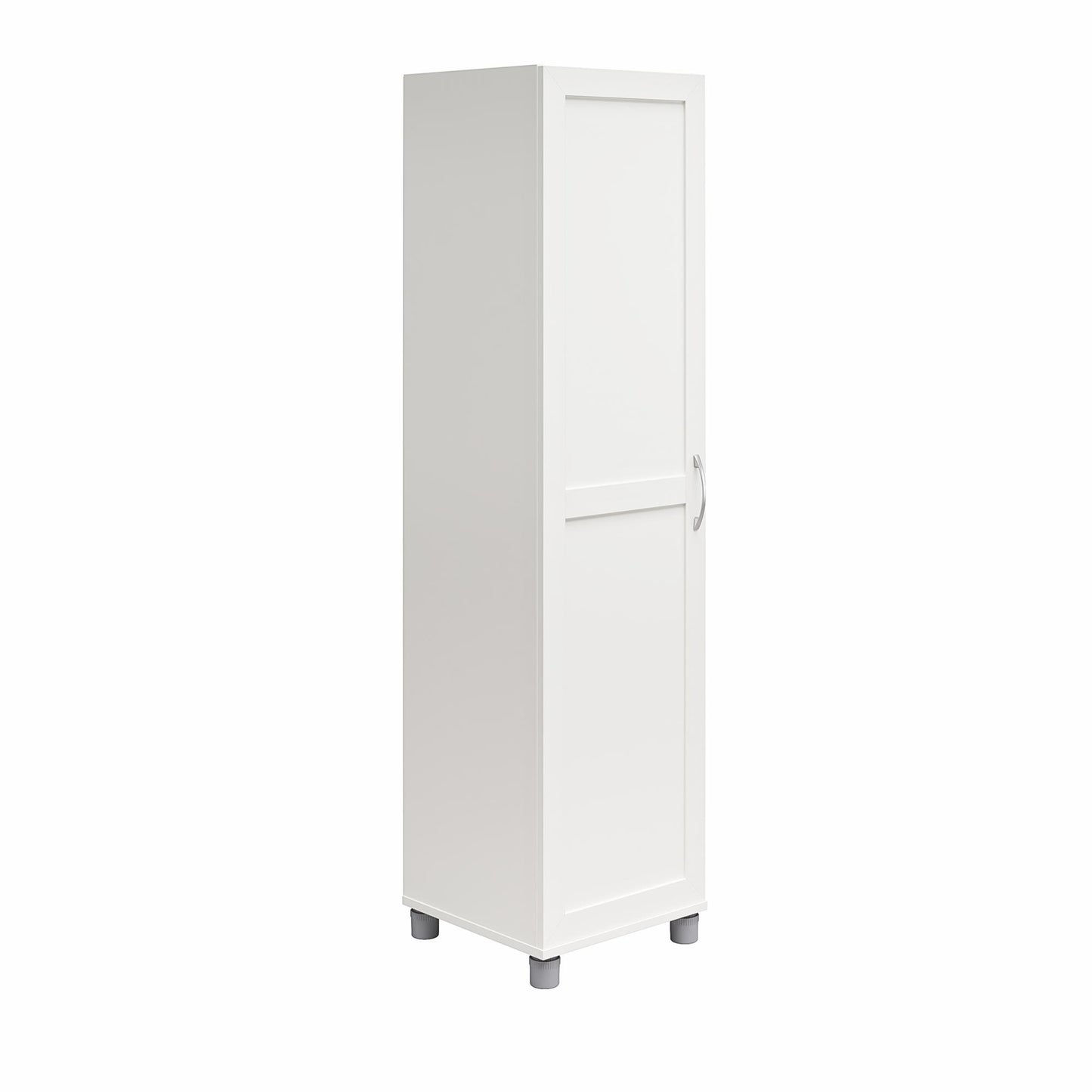 Lory Framed 60In Tall Storage Cabinet - White