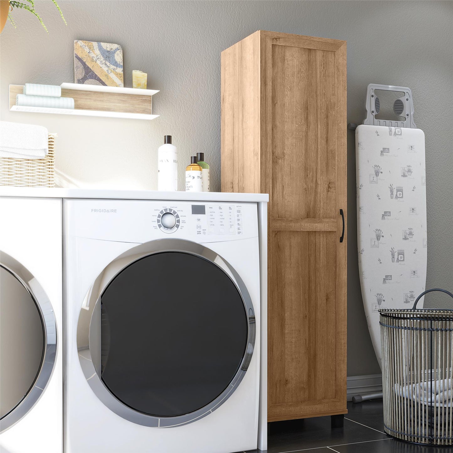Basin Framed 60" Storage Cabinet - Natural