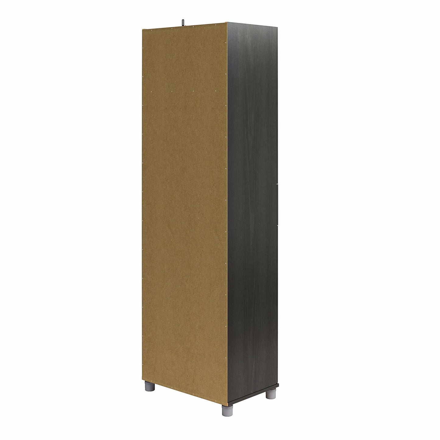 Camberly Framed 4 Door/1 Drawer Storage Cabinet, Black Oak - Black Oak