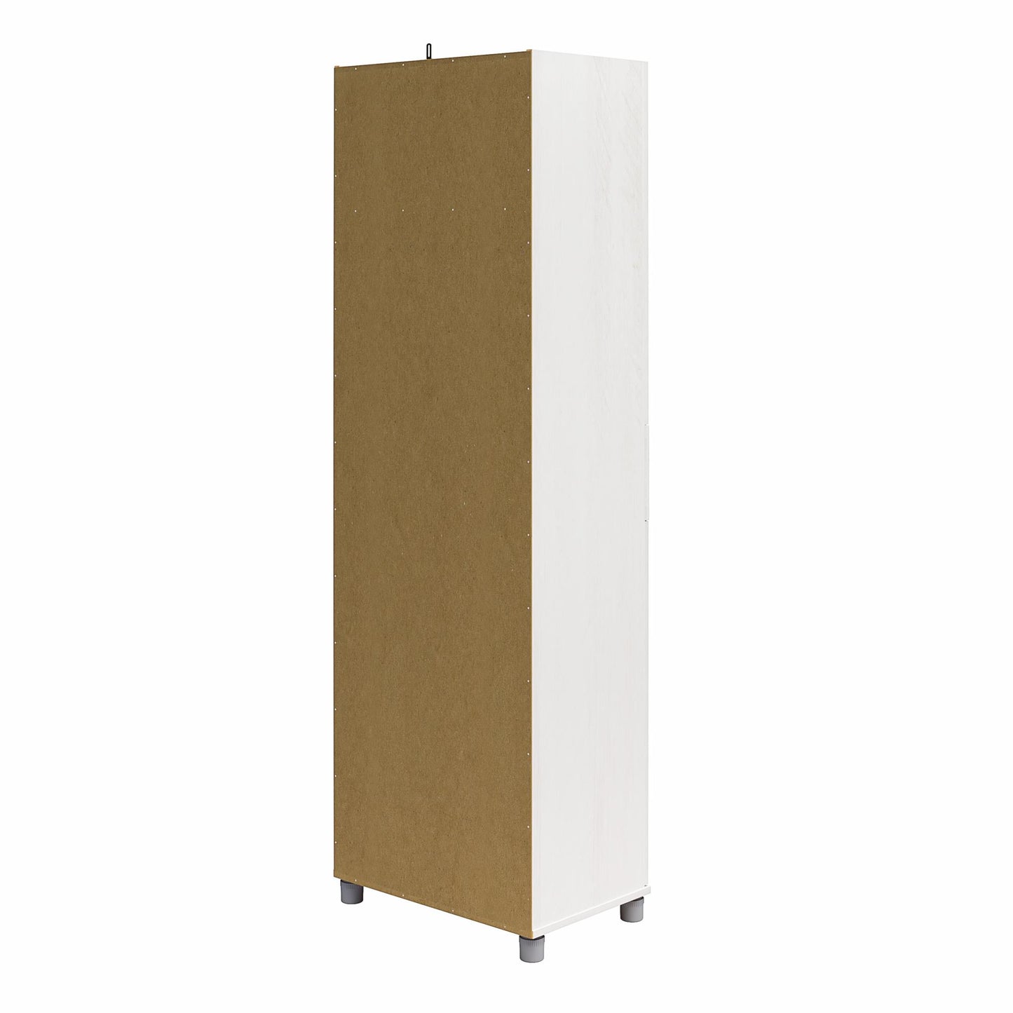 Camberly Framed 4 Door/1 Drawer Storage Cabinet, Ivory Oak - Ivory Oak