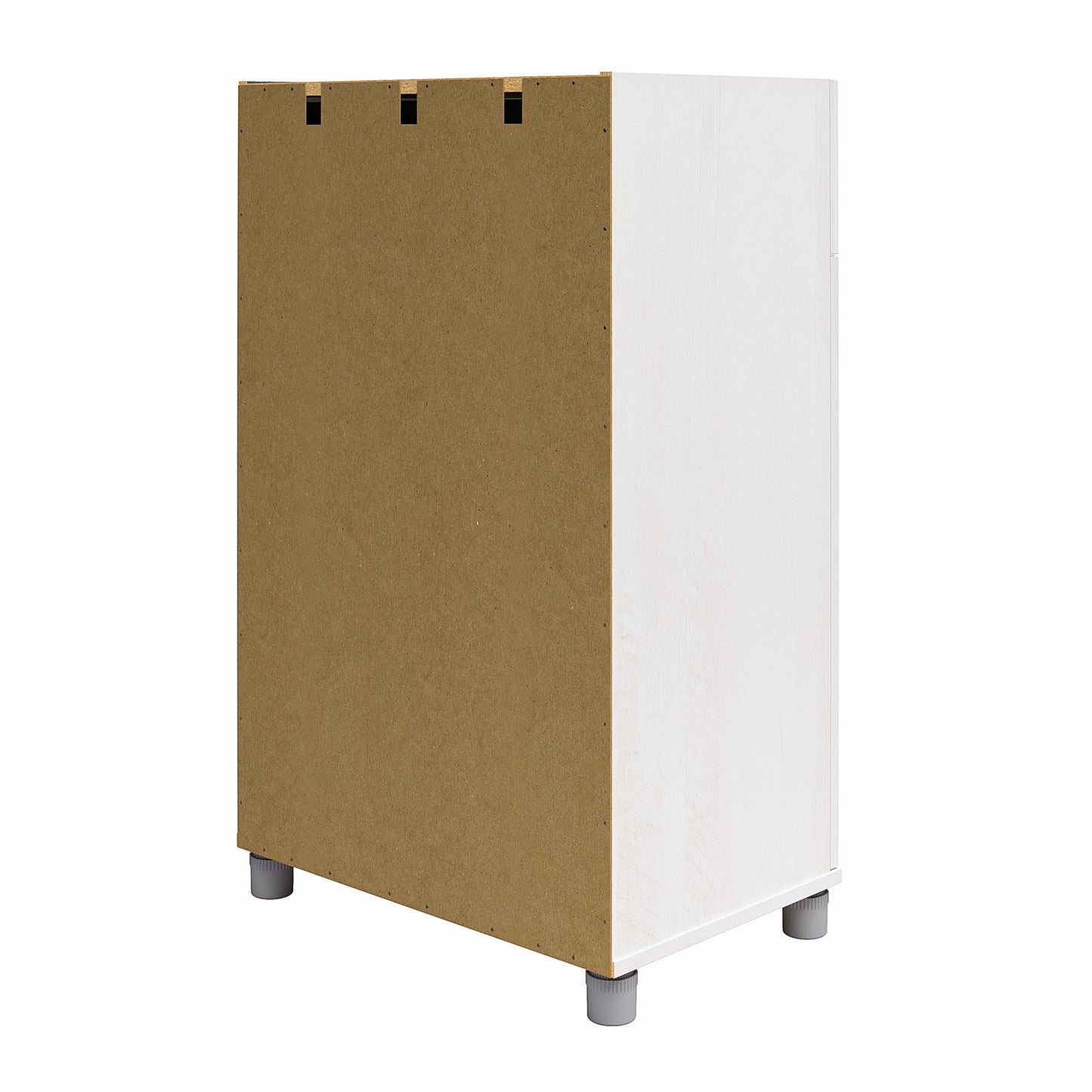 Camberly Framed 2 Door/1 Drawer Storage Cabinet, Ivory Oak - Ivory Oak