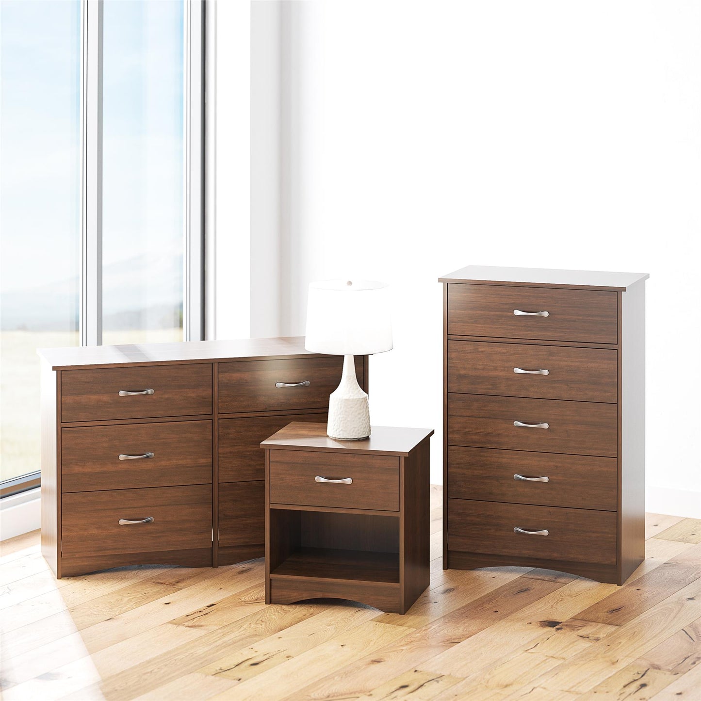 Jerry Hill 5 Drawer Dresser - Cherry Oak