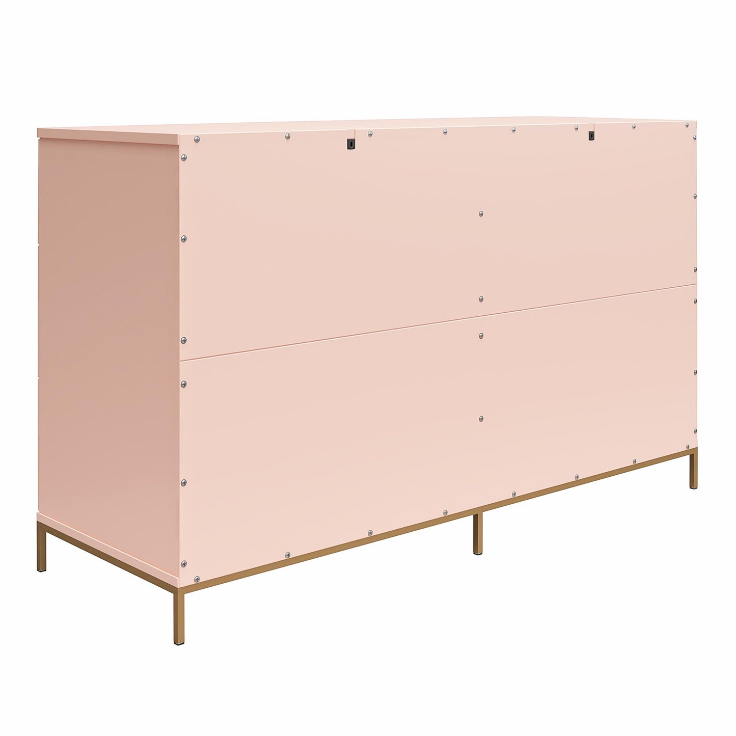 Effie 6 Drawer Dresser - Pale Pink