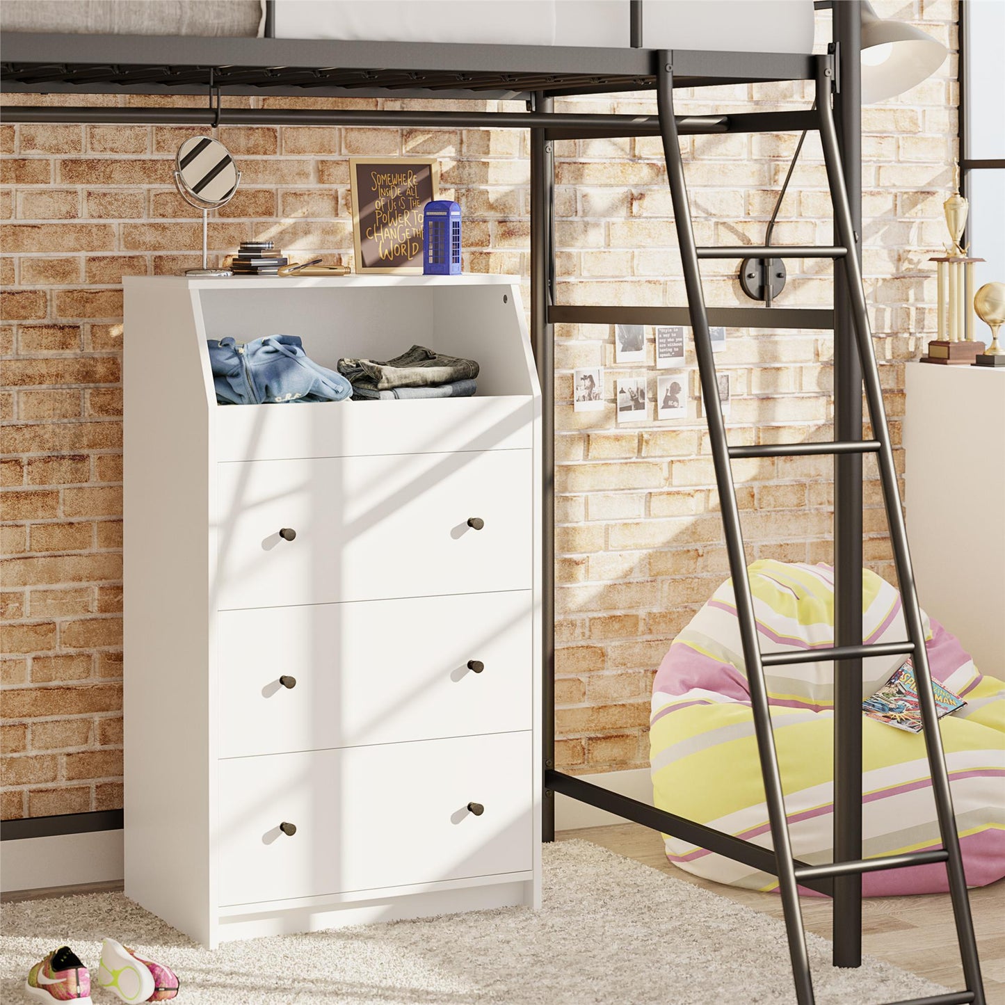 The Loft 3 Drawer Dresser - White