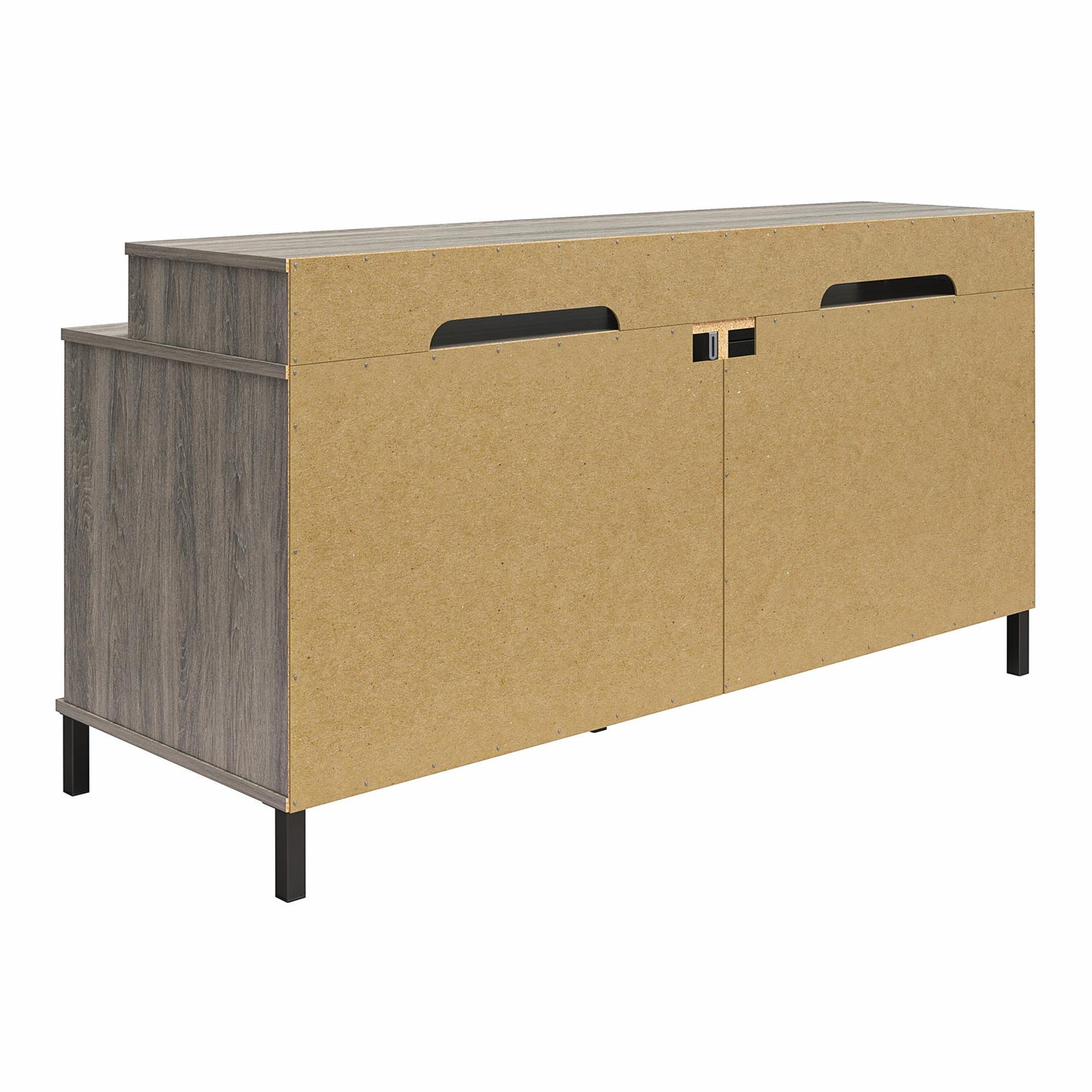 Kalissa Media Dresser for TVs up to 50", Gray Oak with Black - Gray Oak