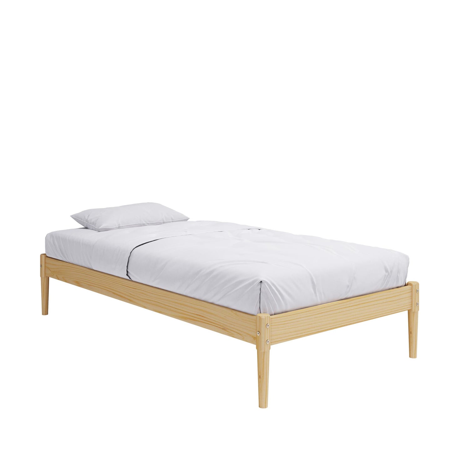 DHP Lorriana Wood Platform Bed, Twin Size, Natural - Natural - Twin
