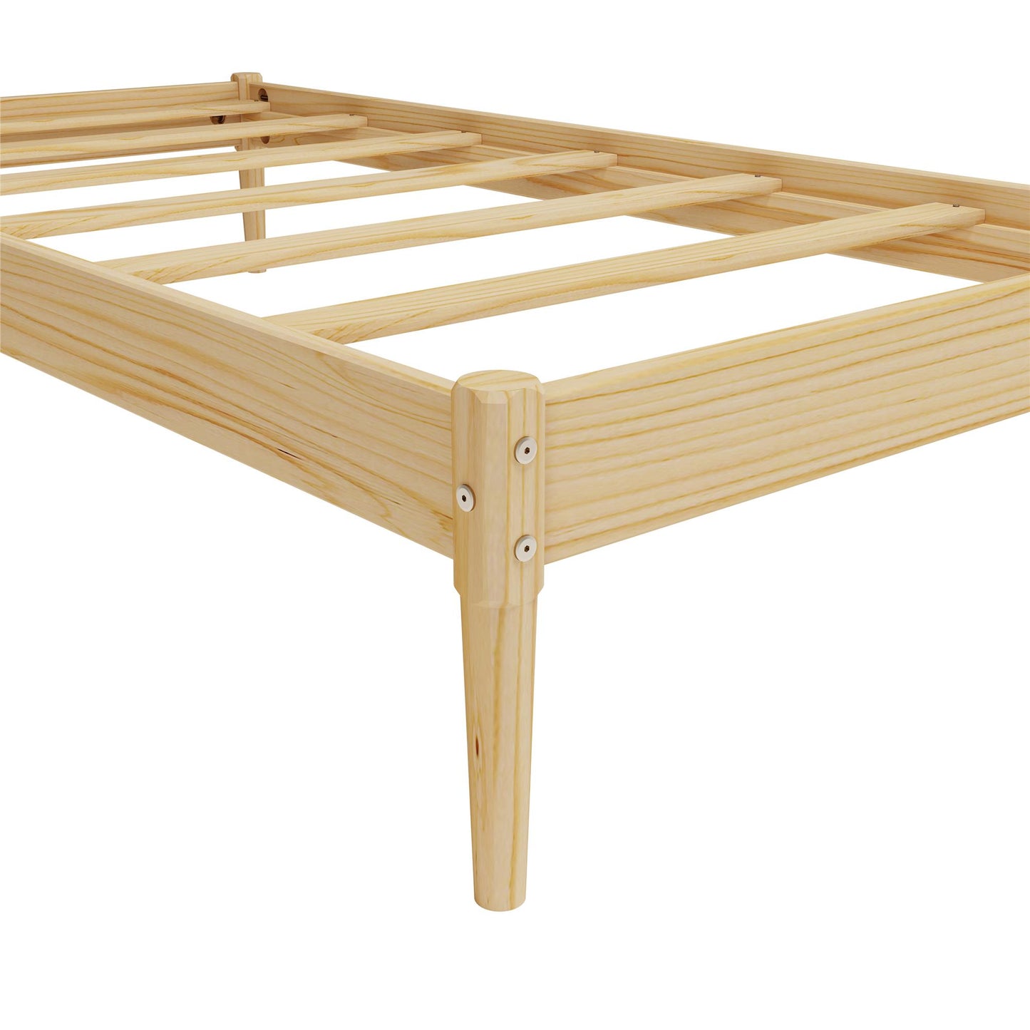 DHP Lorriana Wood Platform Bed, Twin Size, Natural - Natural - Twin