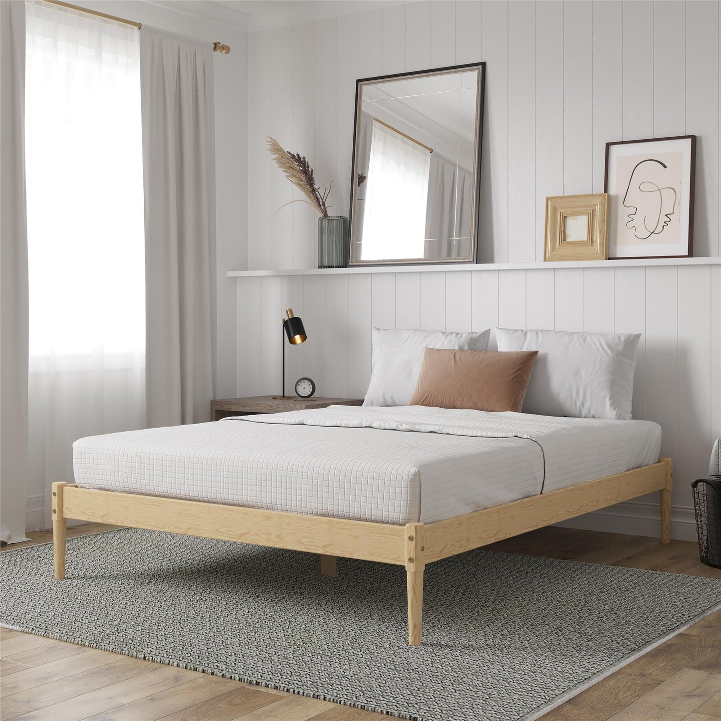 DHP Lorriana Wood Platform Bed, Twin Size, Espresso - Espresso - Twin