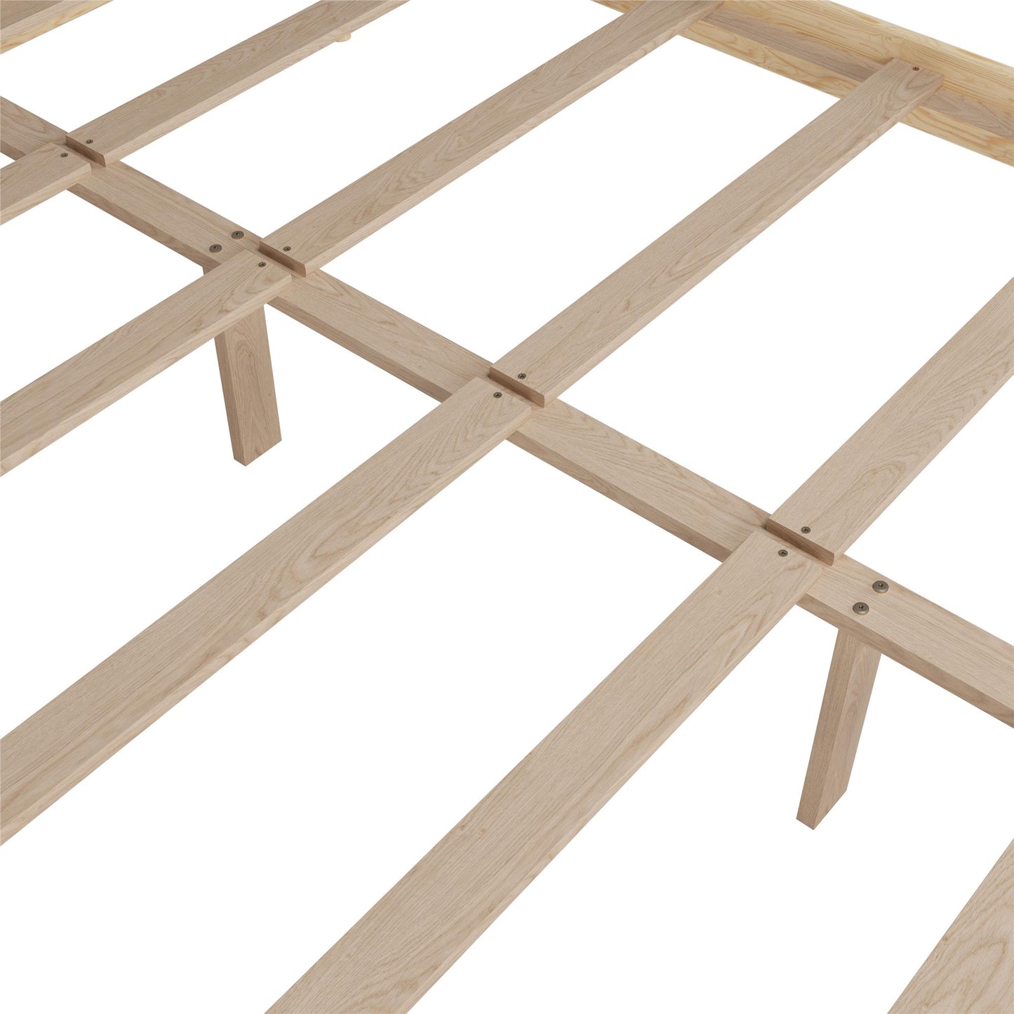 DHP Lorriana Wood Platform Bed, Full Size, Natural - Natural - Full