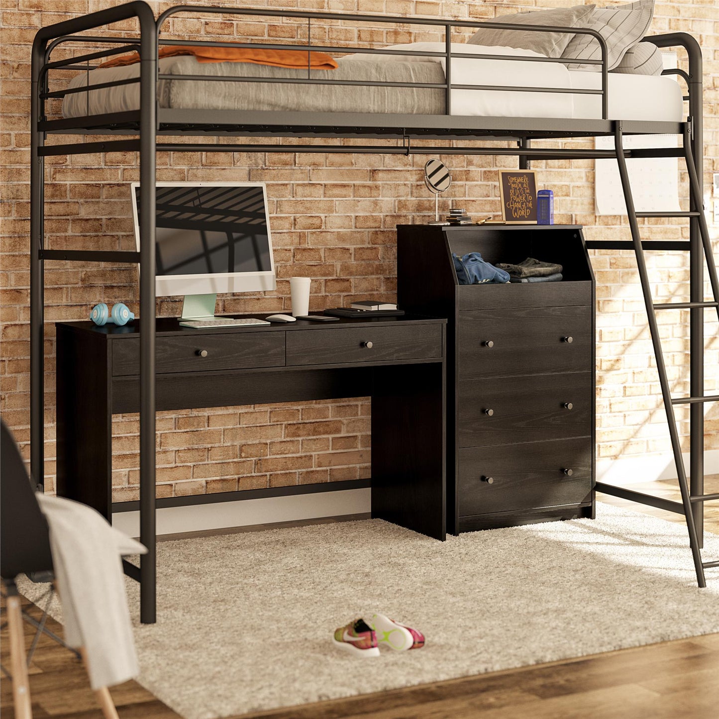 The Loft 3 Drawer Dresser - Black Oak