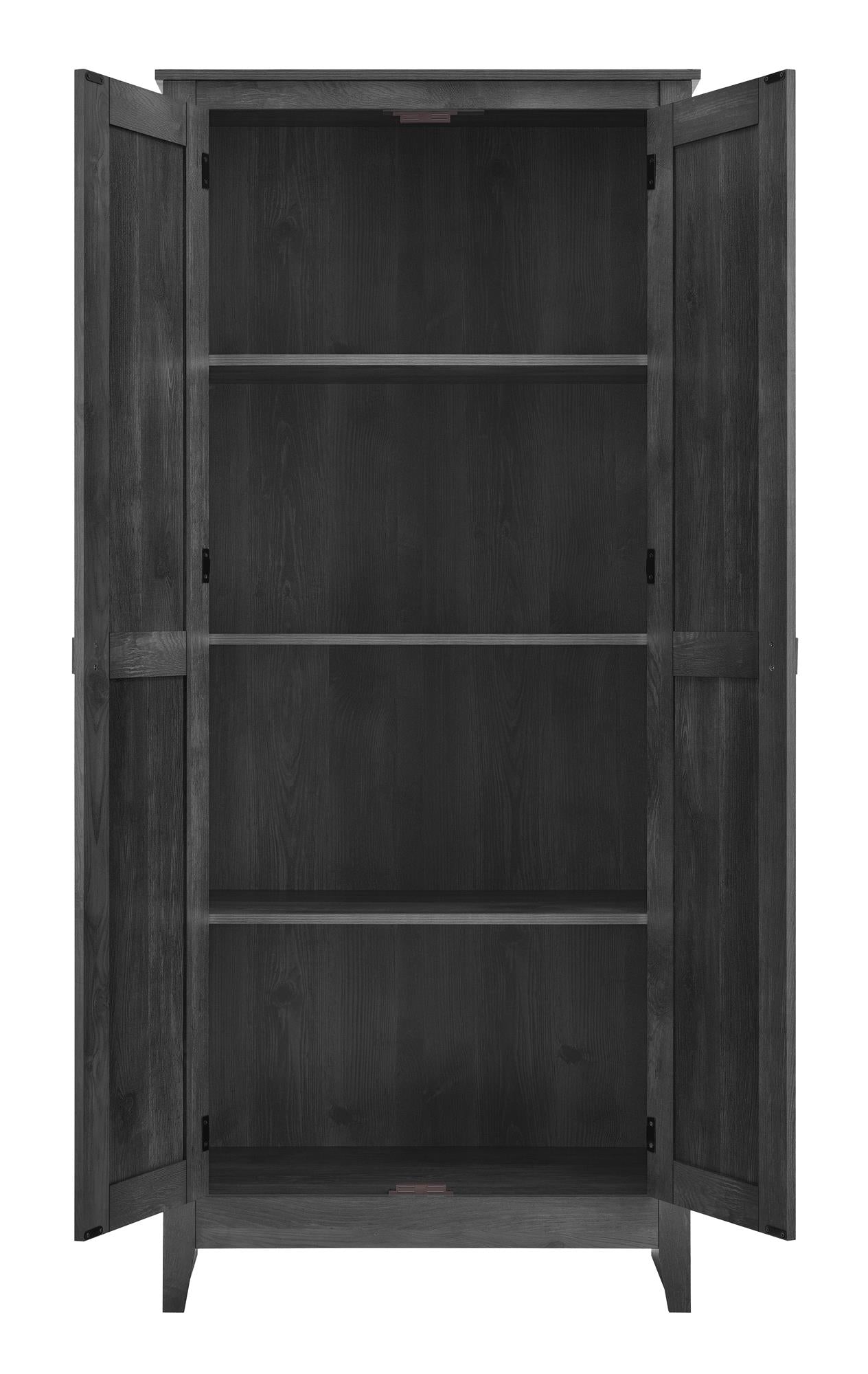 Farmington Rustic Farmhouse 31.5 Inch Wide Storage Cabinet - Rustic Gray