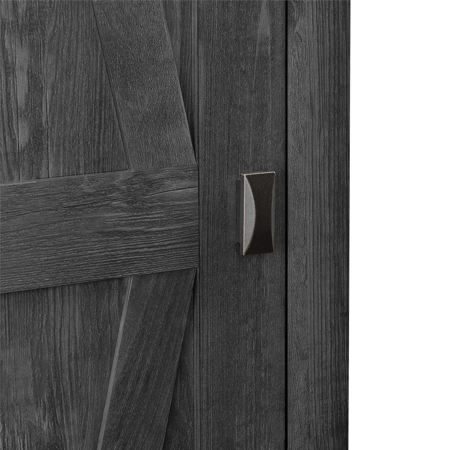 Farmington Rustic Farmhouse 31.5 Inch Wide Storage Cabinet - Rustic Gray