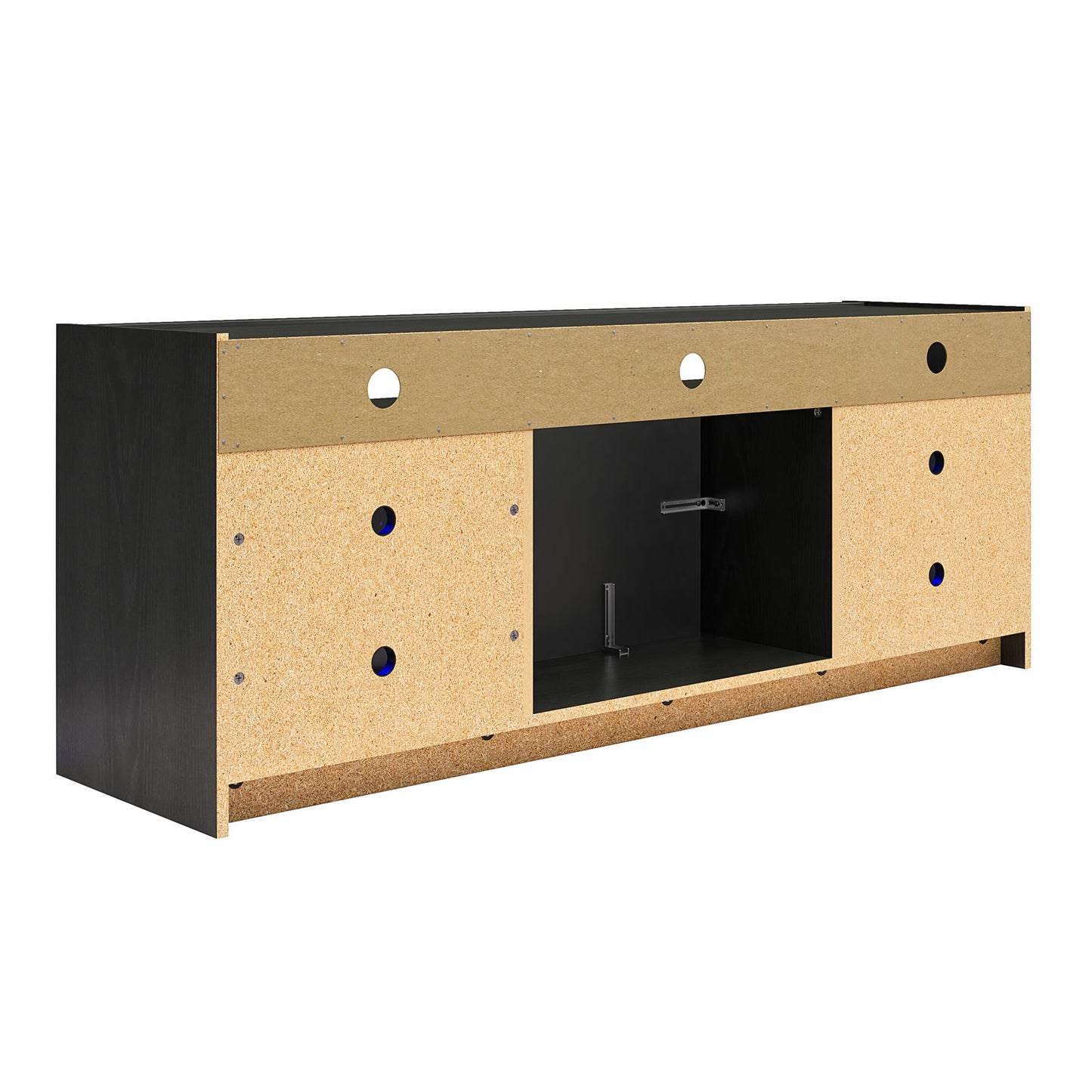 Luna 65 In Fireplace TV Stand - Black Oak