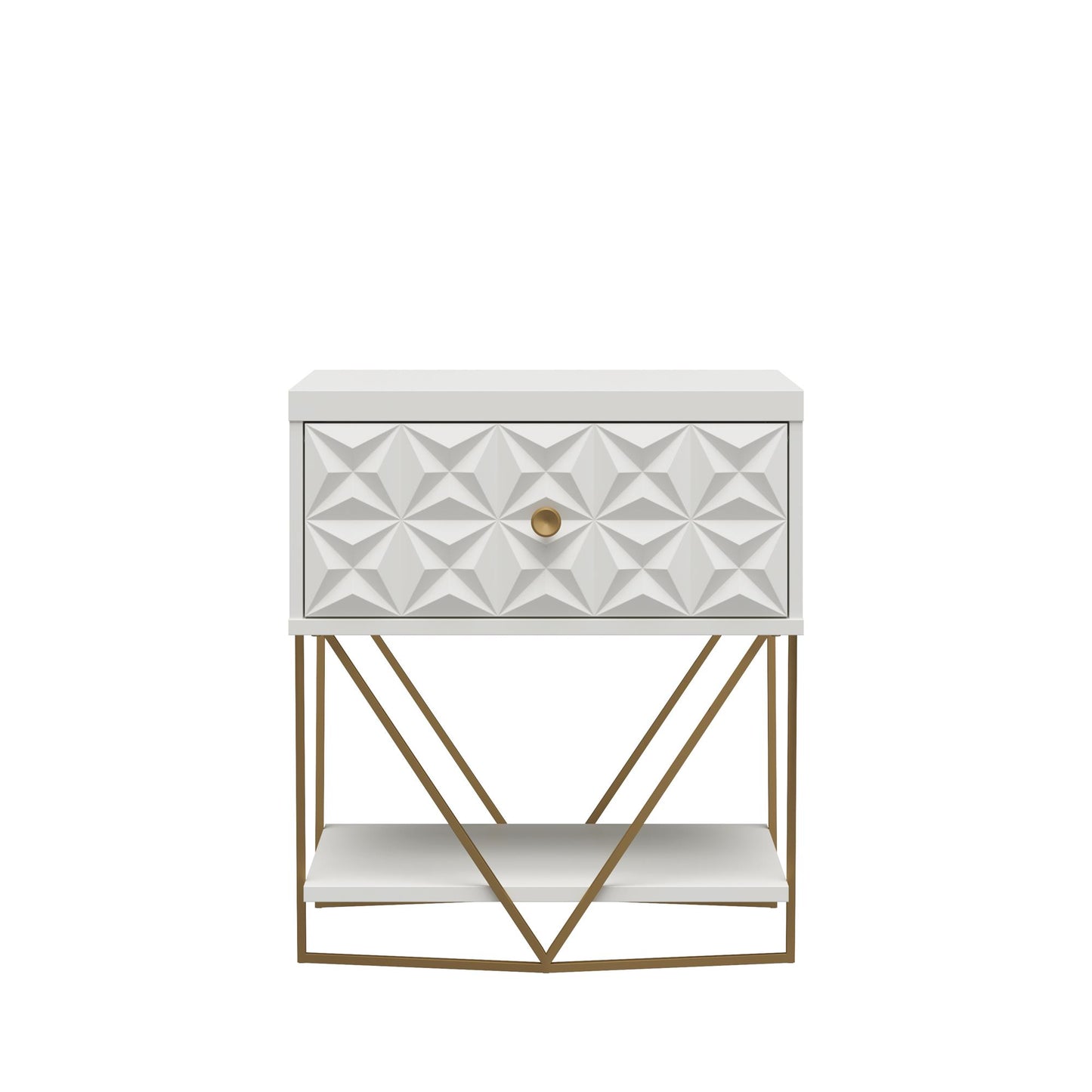 Blair Accent Table - White