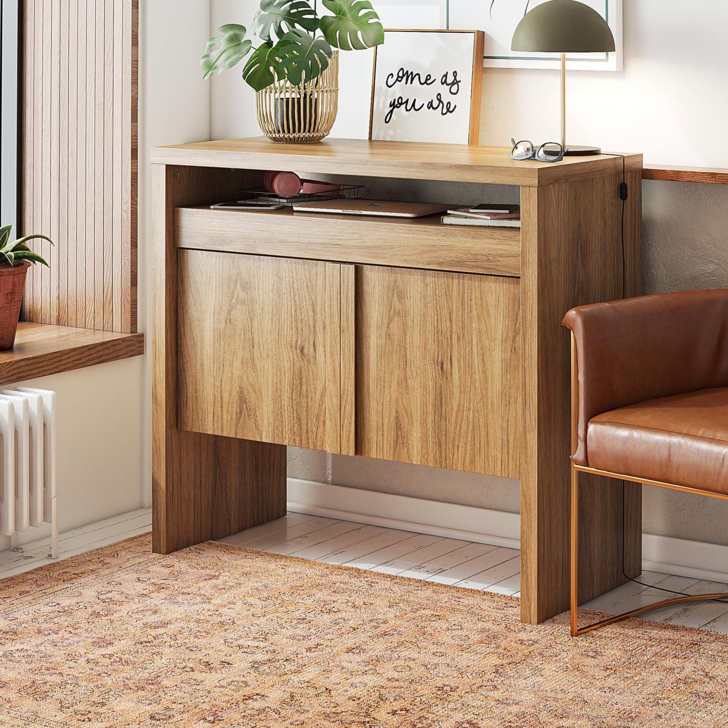 Neely Slide Out Desk - Walnut