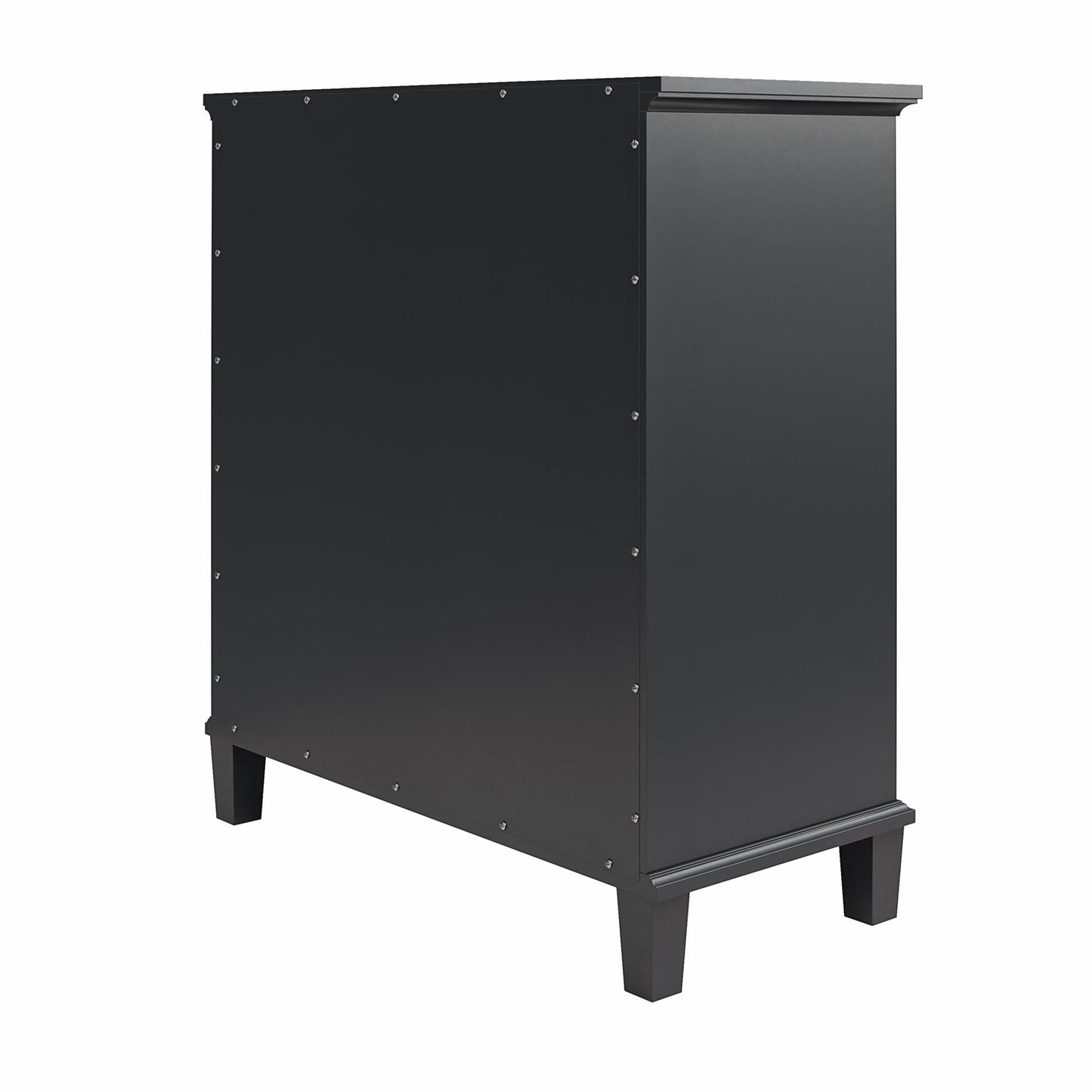 Celeste Accent Cabinet with Glass Doors - Black