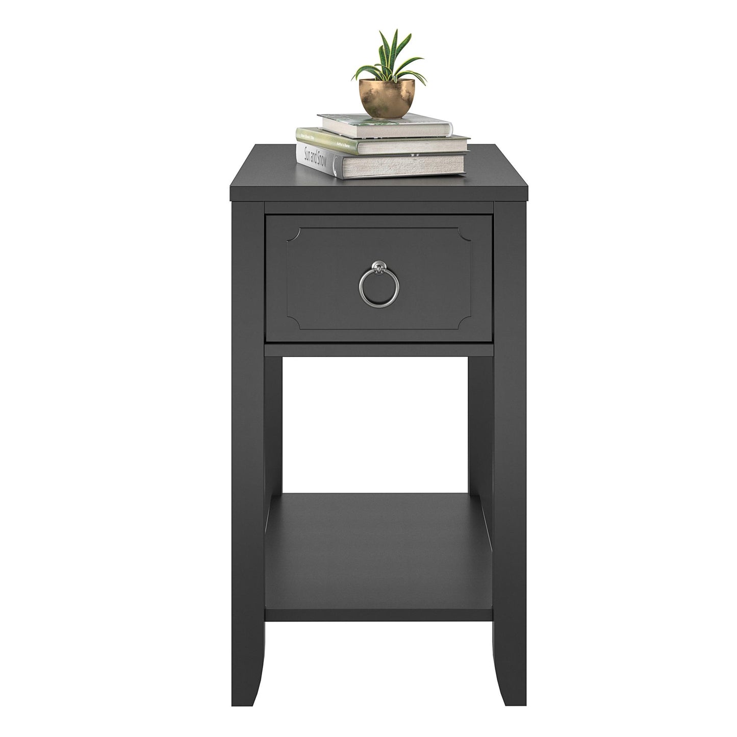 Her Majesty Narrow Side Table - Black