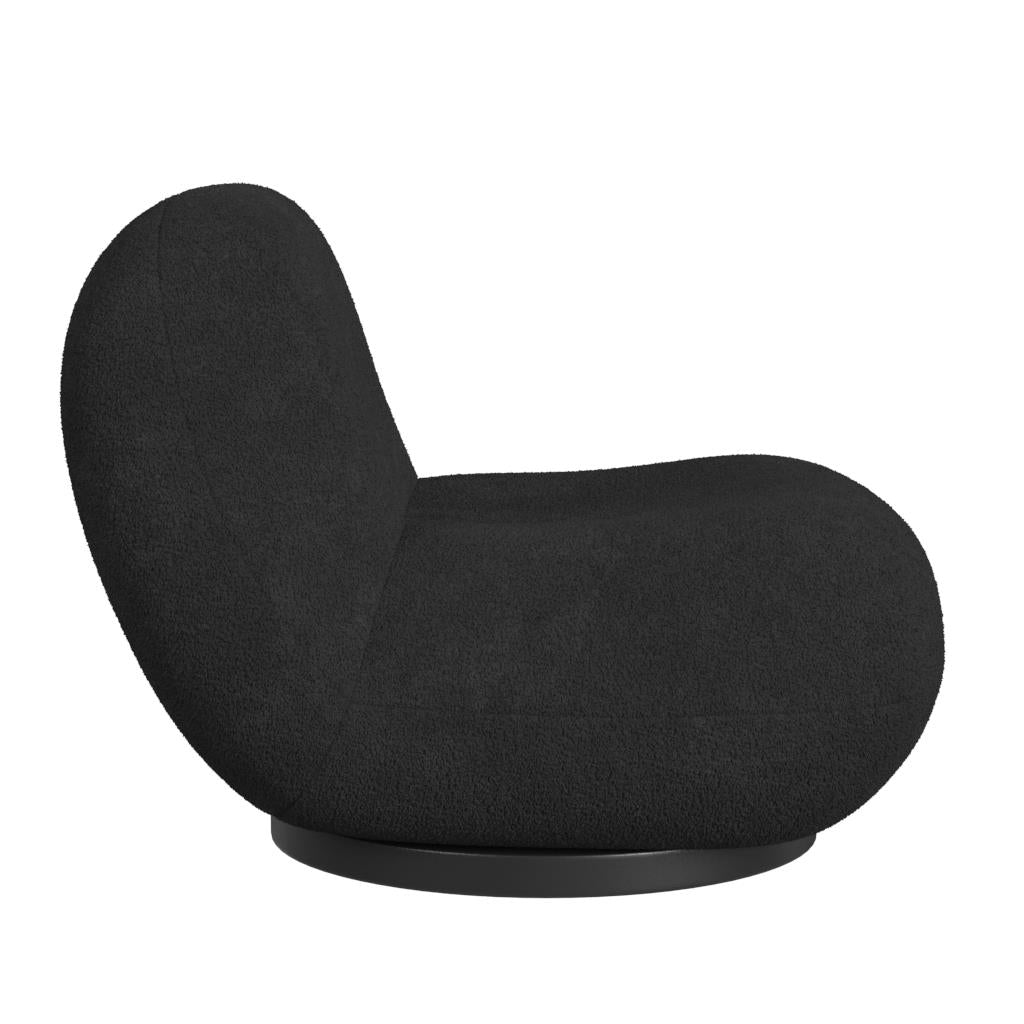 Crosby Boucle Swivel Chair - Black