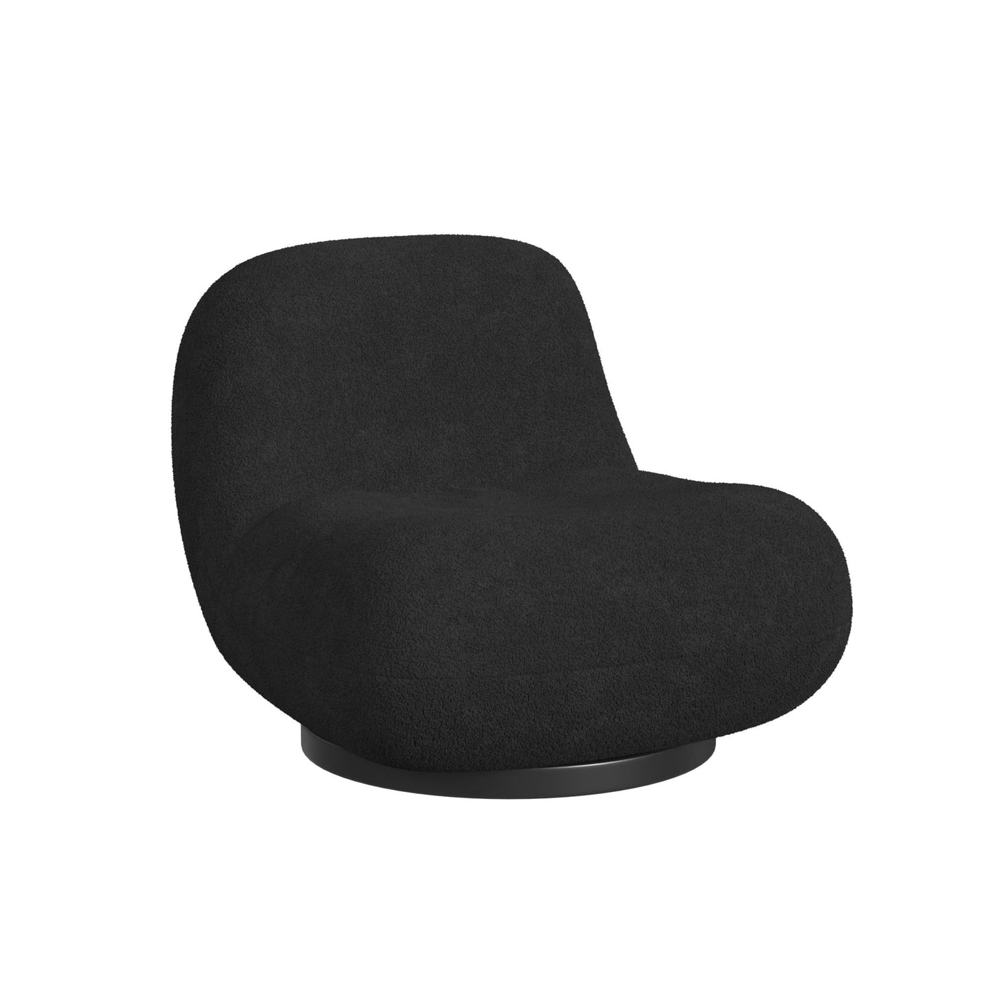 Crosby Boucle Swivel Chair - Black
