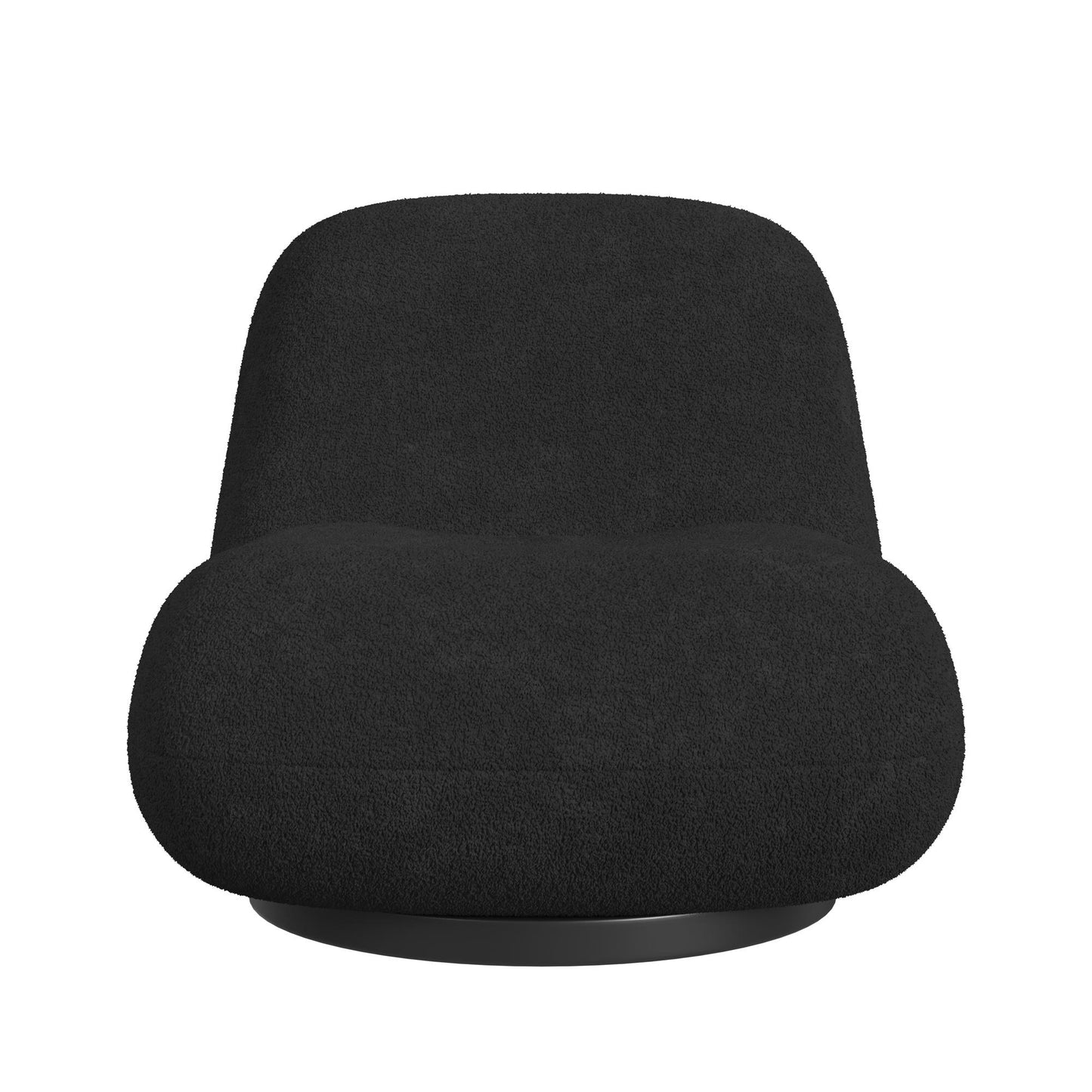 Crosby Boucle Swivel Chair - Black