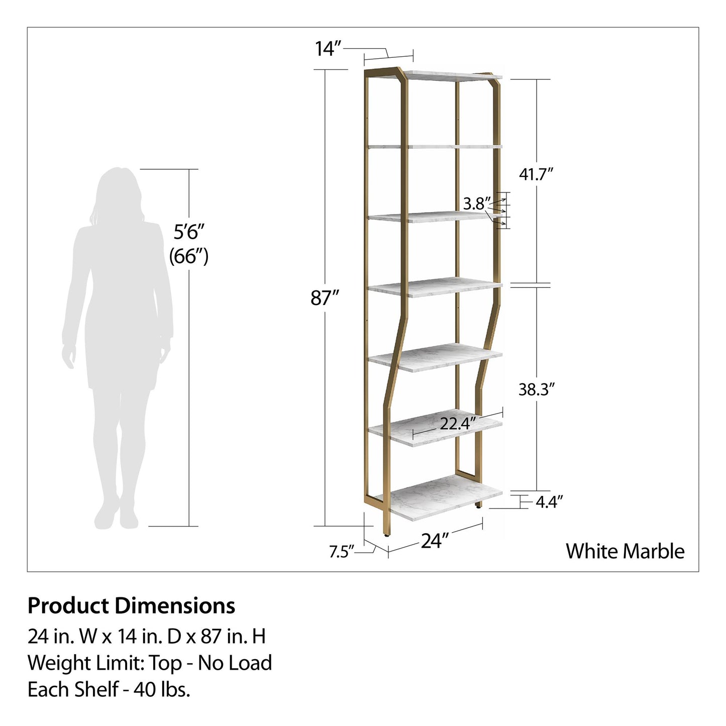 Gwyneth Closet - Shelves - White marble