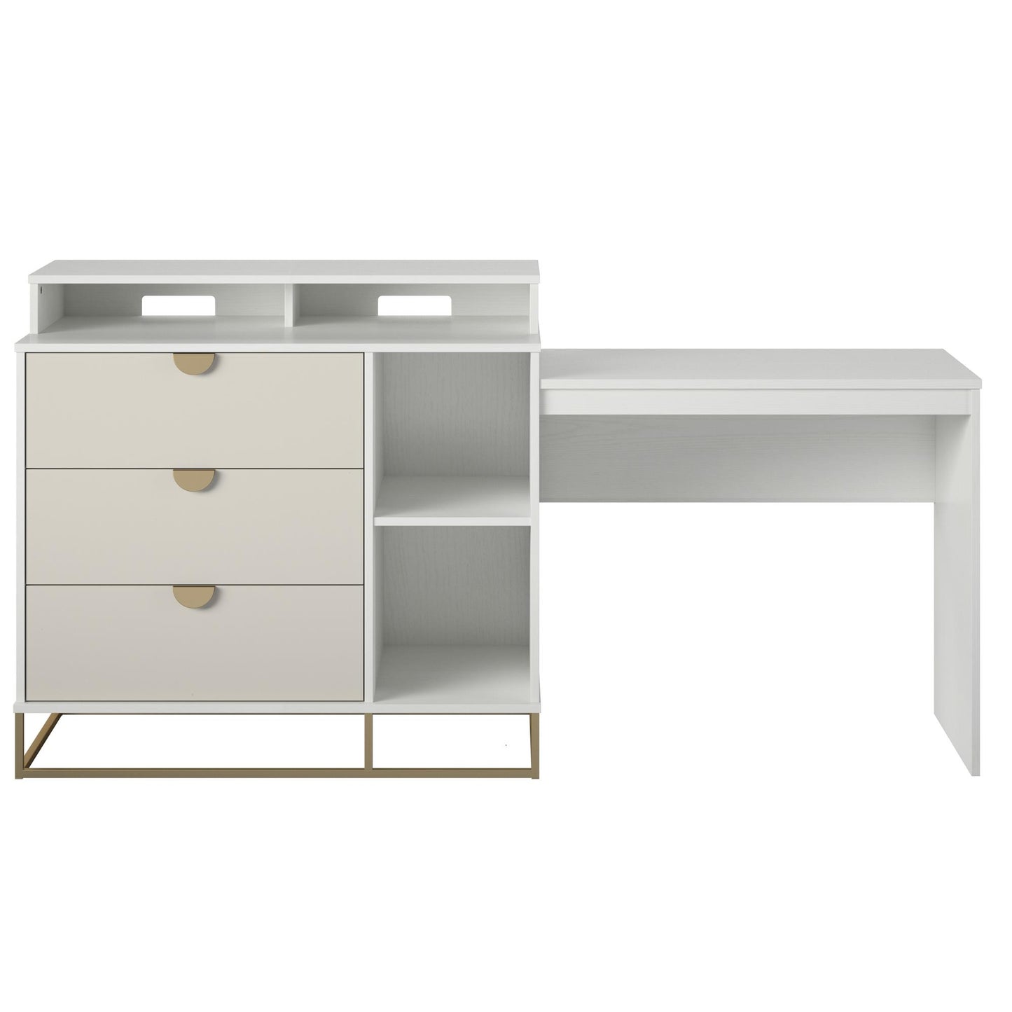Kelly 4 in 1 Media Dresser - White