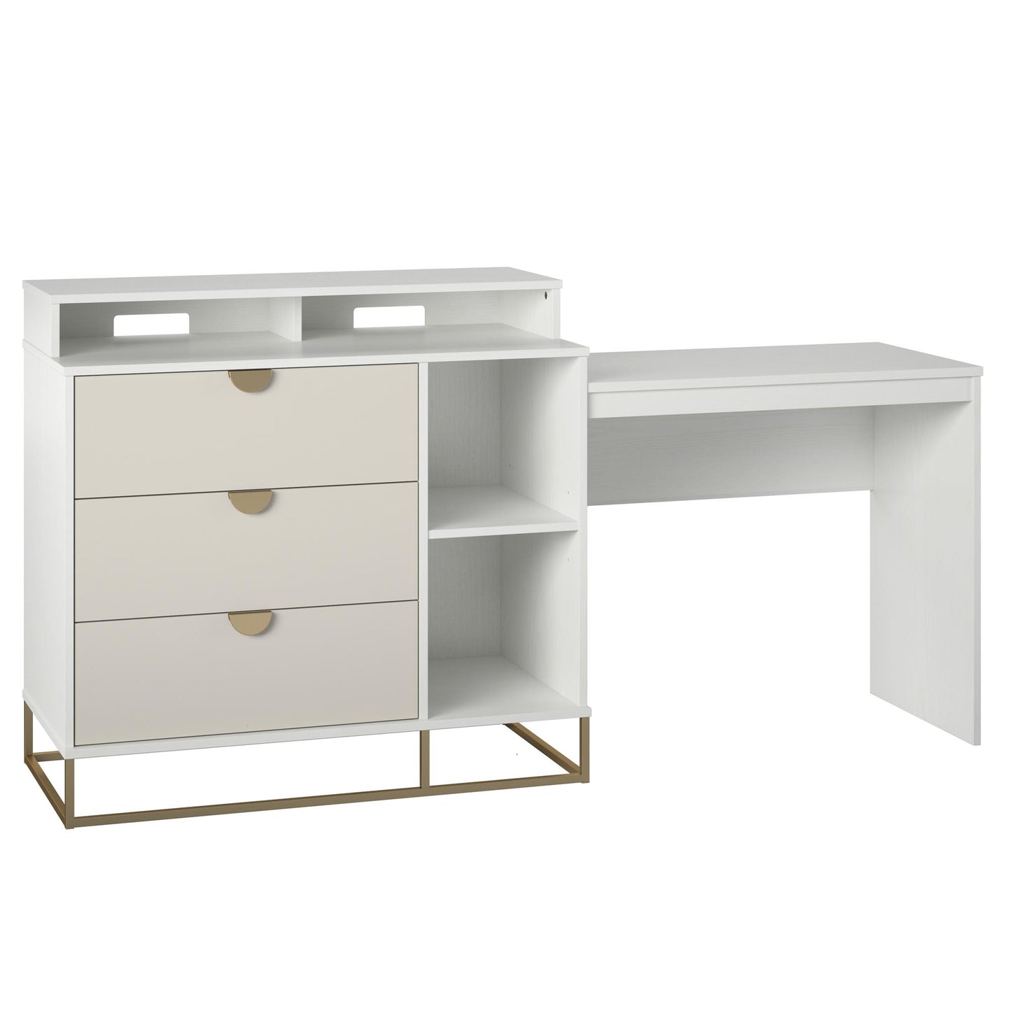 Kelly 4 in 1 Media Dresser - White