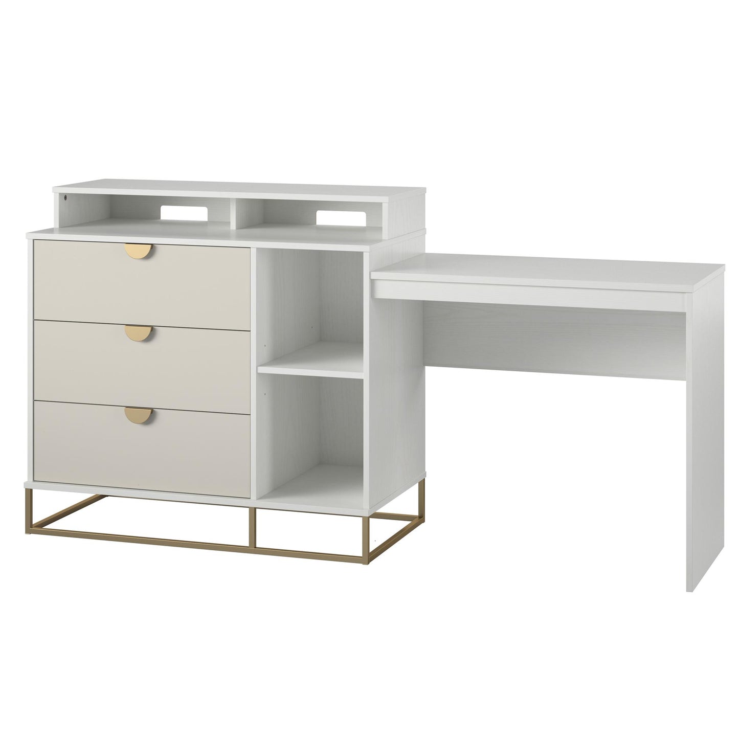 Kelly 4 in 1 Media Dresser - White