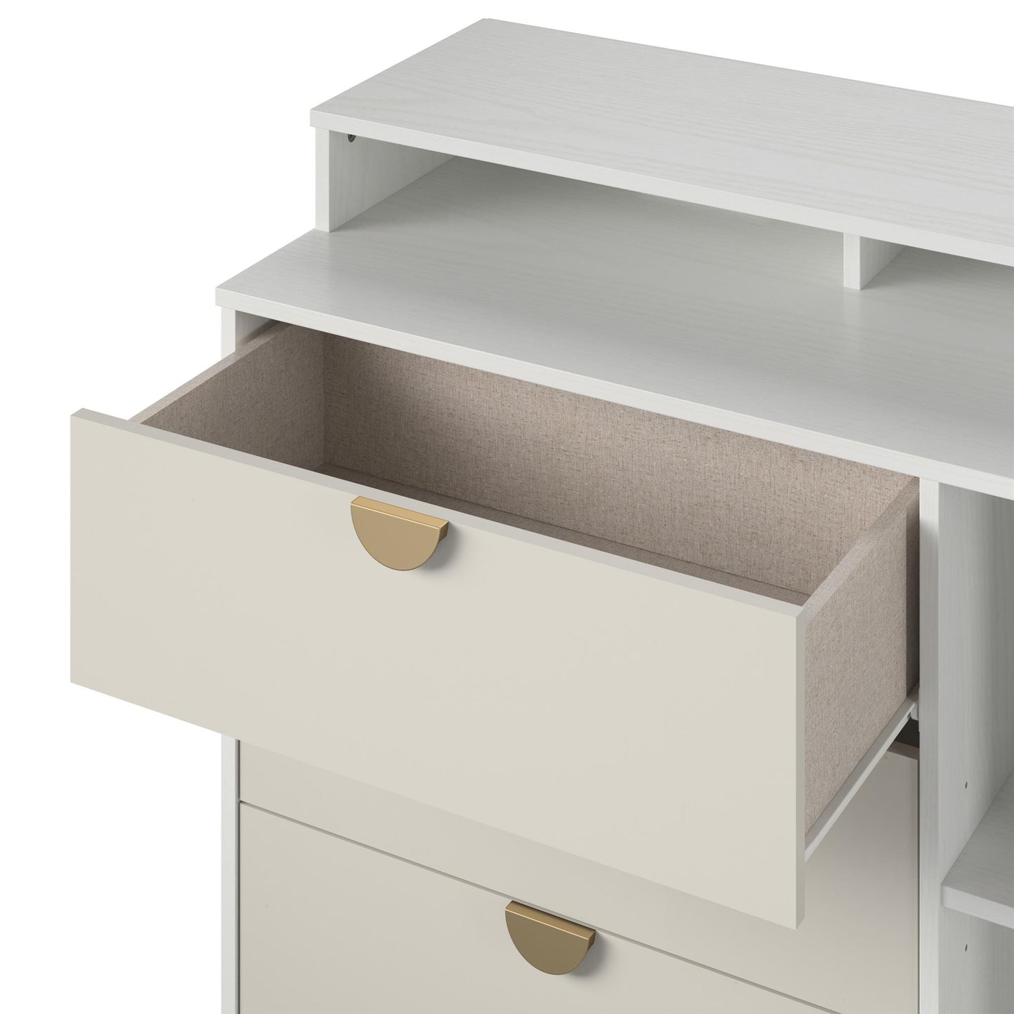 Kelly 4 in 1 Media Dresser - White