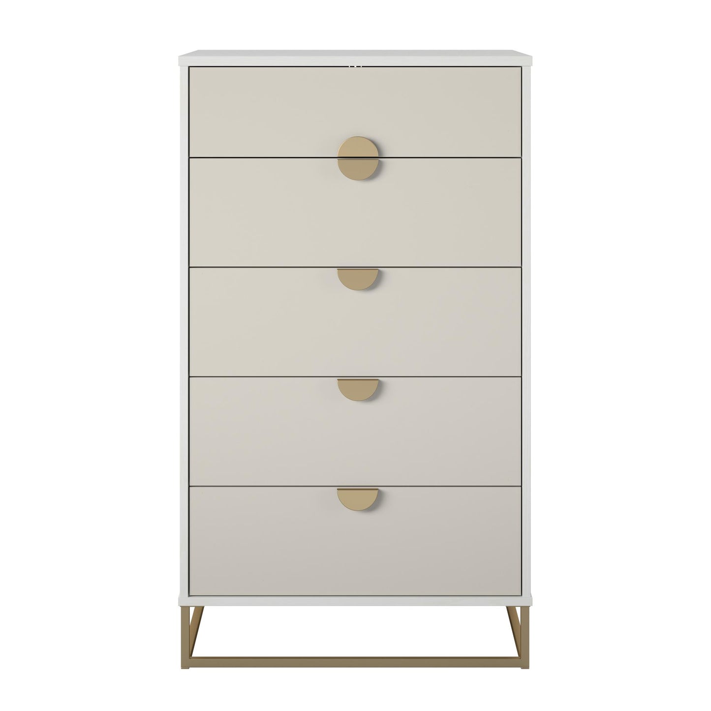 Kelly 5 Drawer Dresser - White