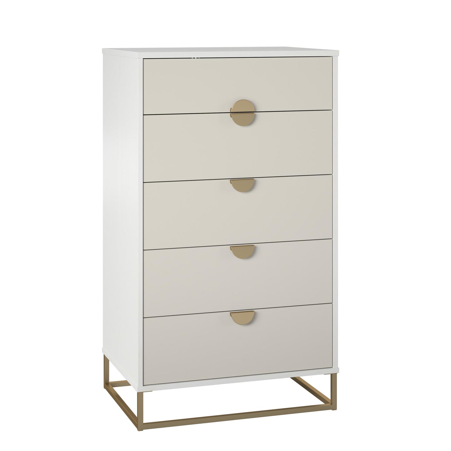 Kelly 5 Drawer Dresser - White