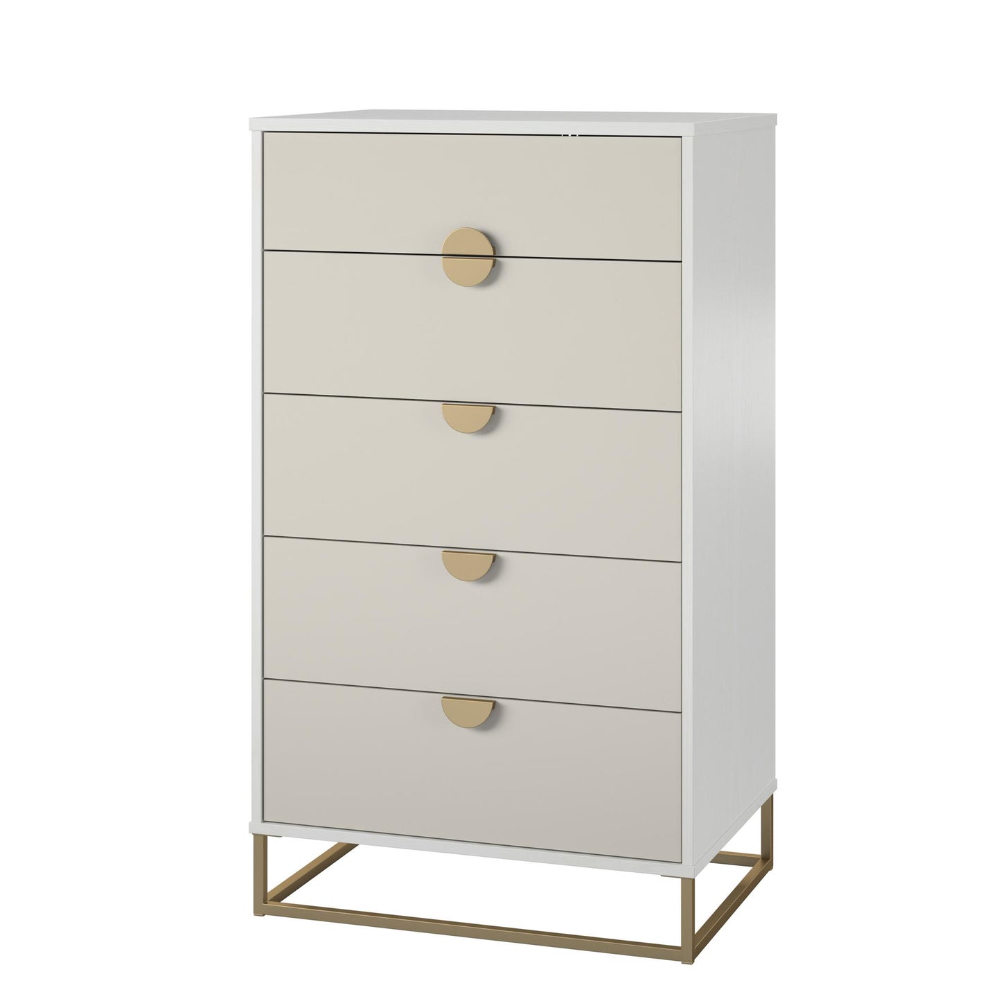 Kelly 5 Drawer Dresser - White