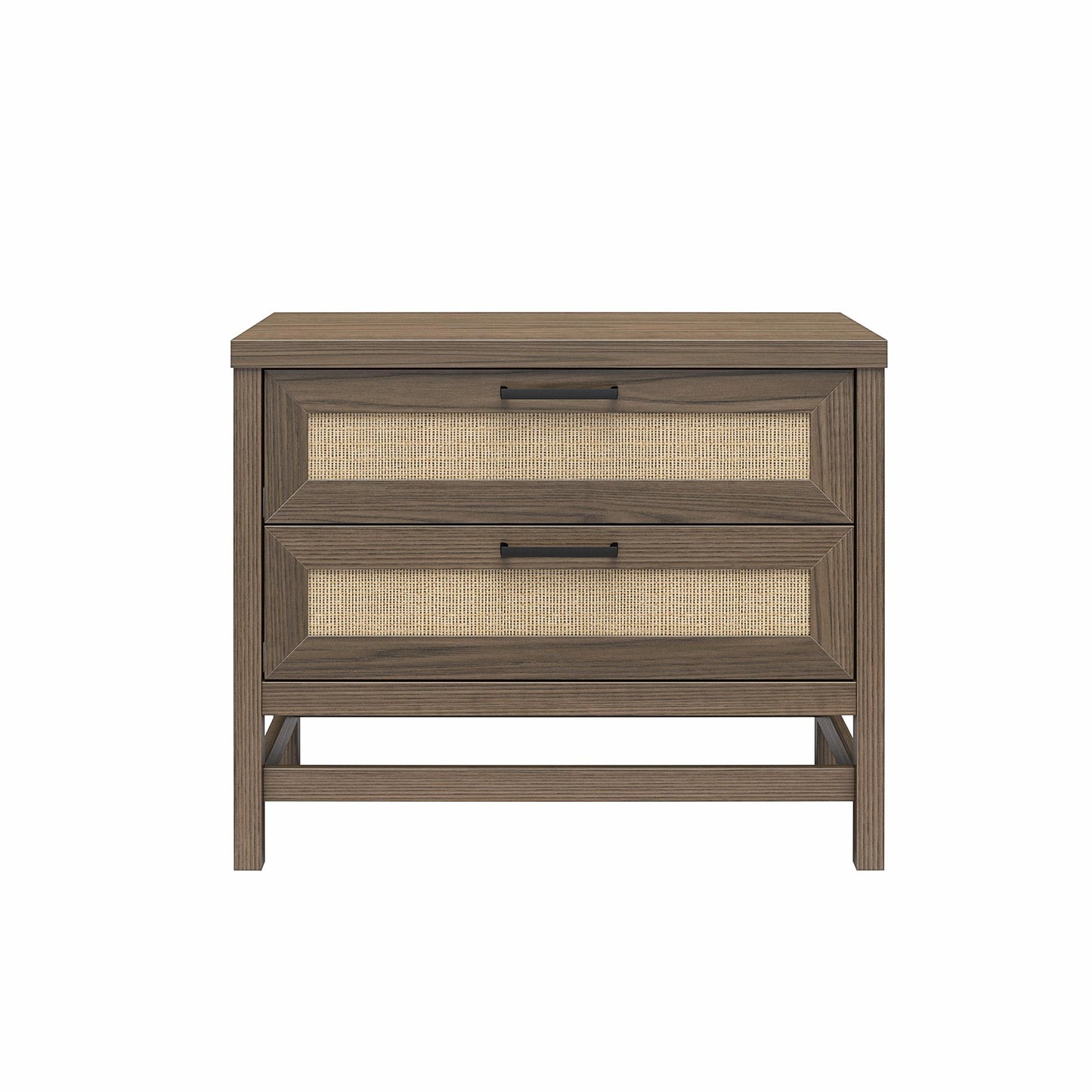 Lennon 2 Drawer Nightstand - Medium Brown