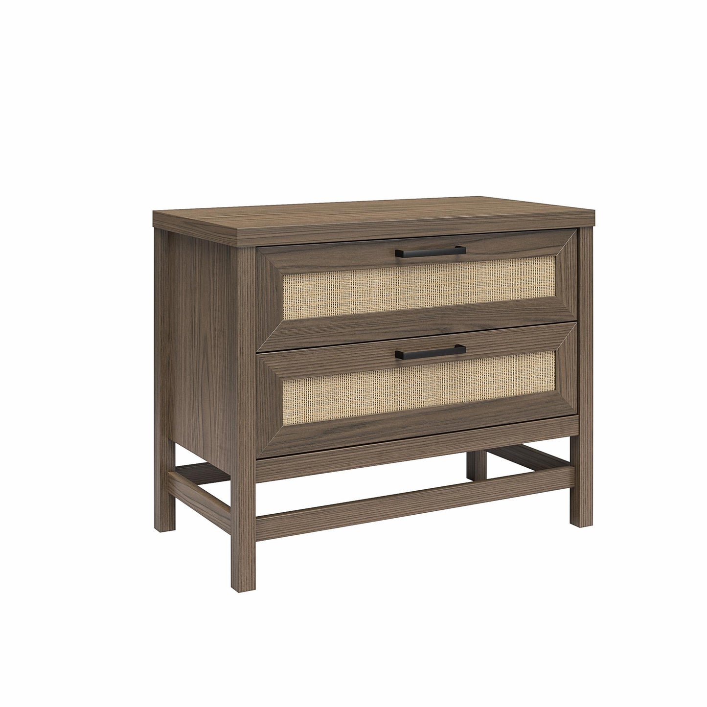 Lennon 2 Drawer Nightstand - Medium Brown