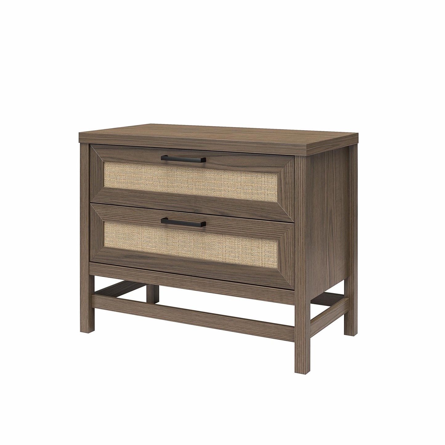 Lennon 2 Drawer Nightstand - Medium Brown