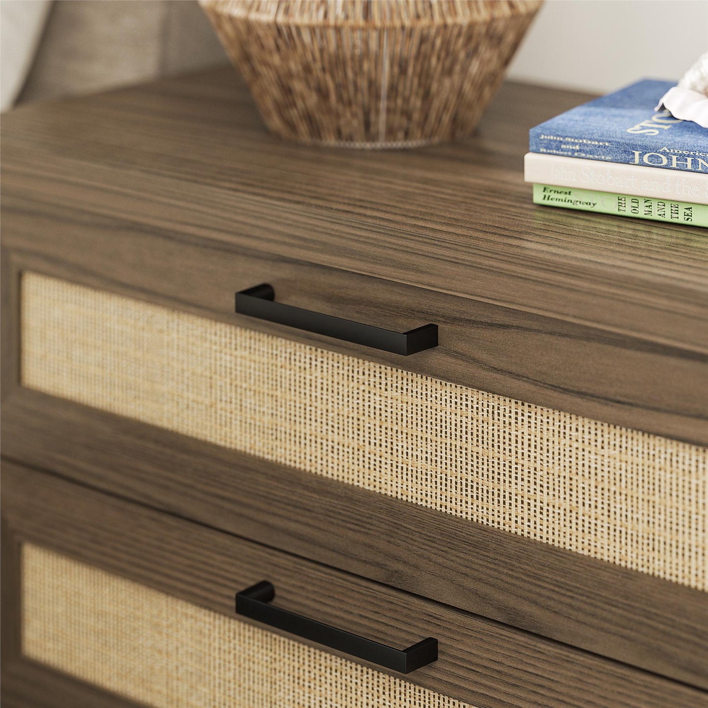 Lennon 2 Drawer Nightstand - Medium Brown