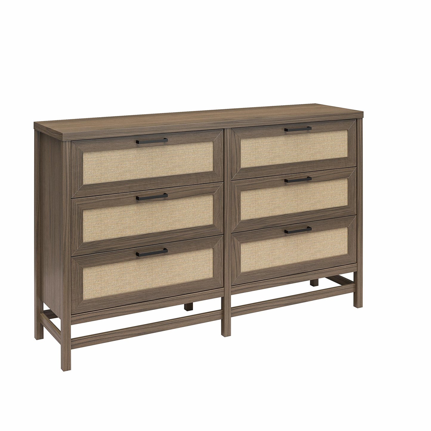 Lennon 6 Drawer Dresser - Medium Brown