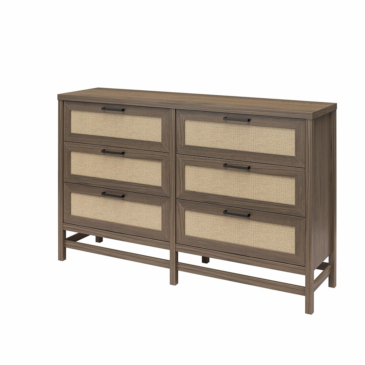 Lennon 6 Drawer Dresser - Medium Brown
