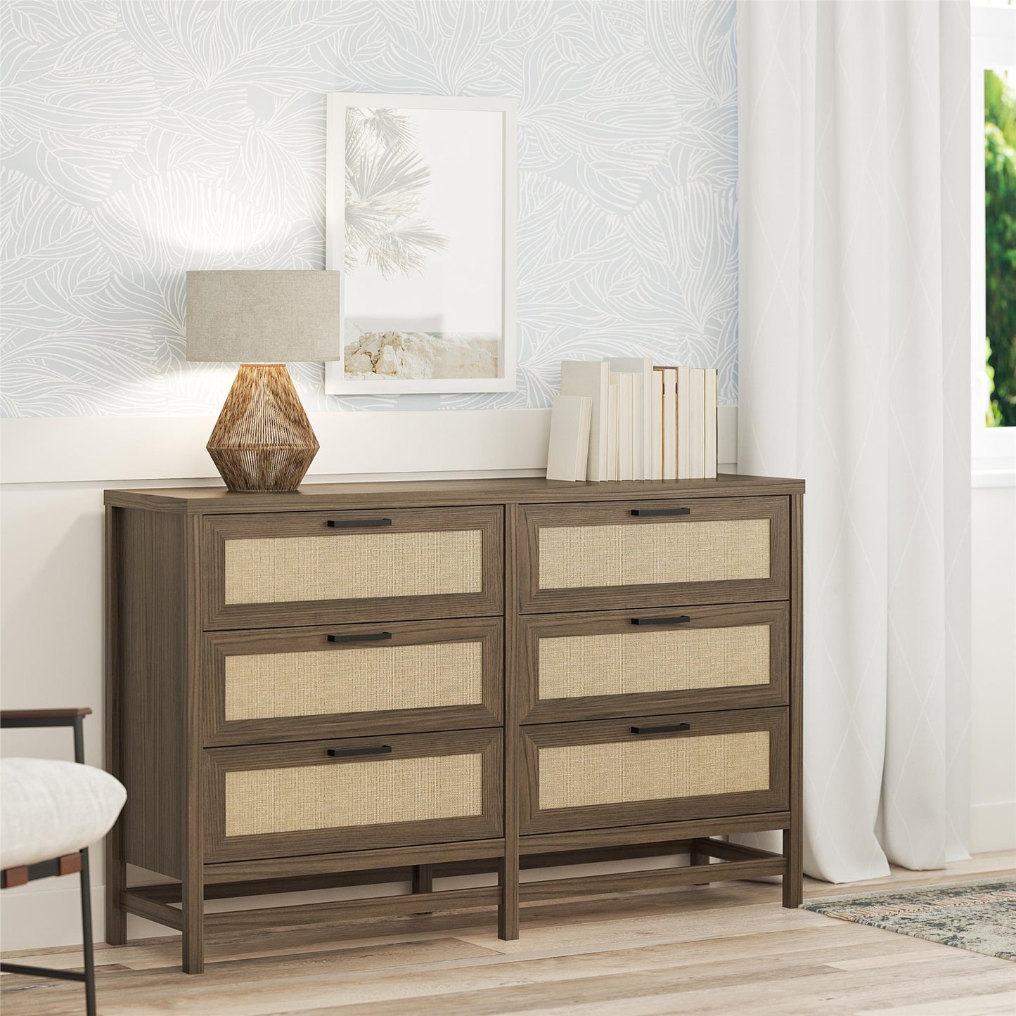 Lennon 6 Drawer Dresser - Medium Brown