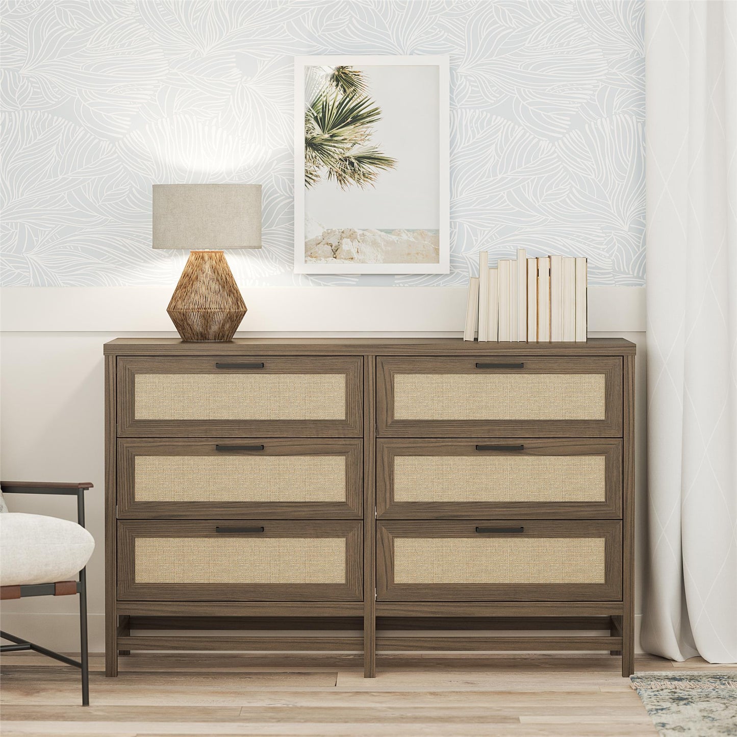 Lennon 6 Drawer Dresser - Medium Brown