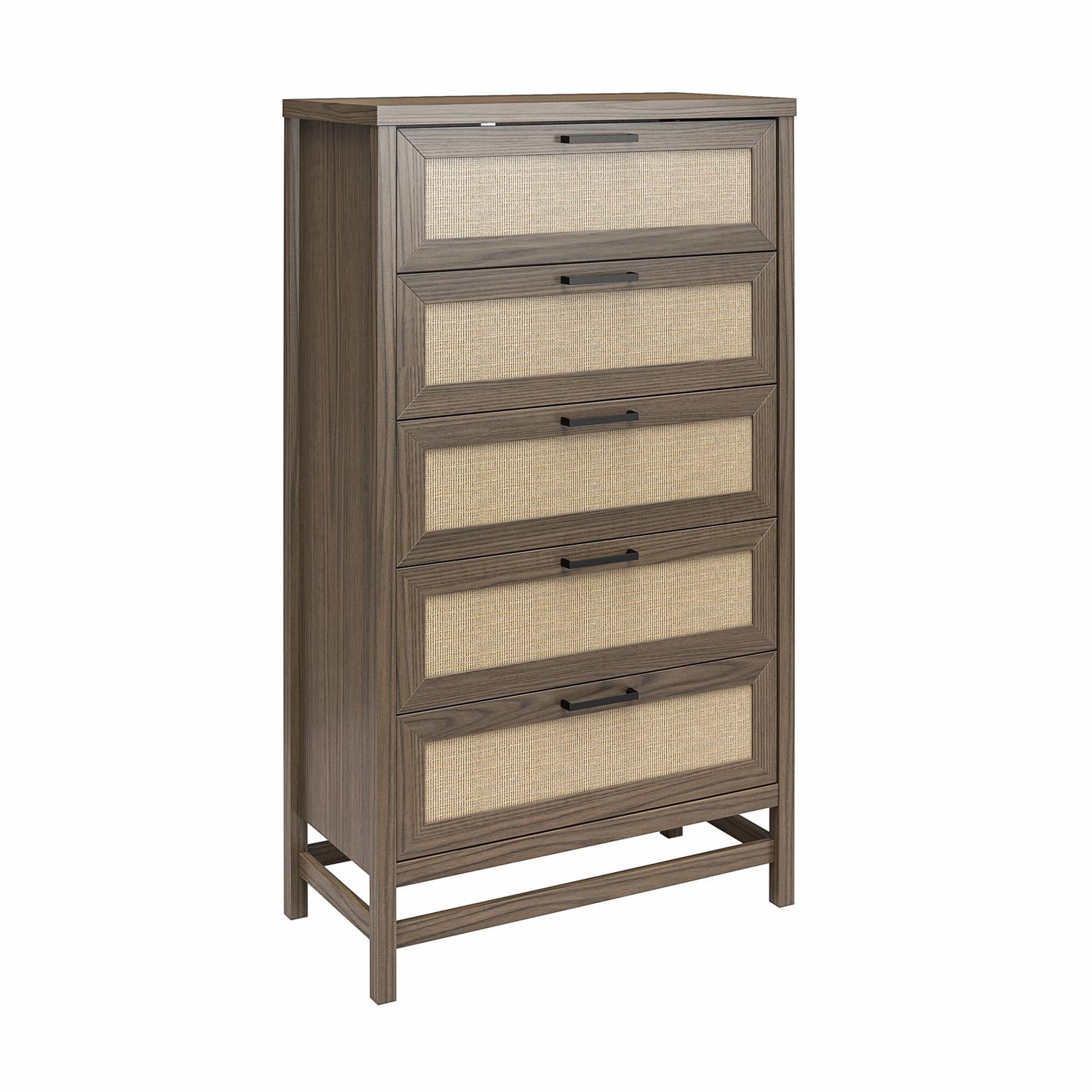 Lennon 5 Drawer Dresser - Medium Brown