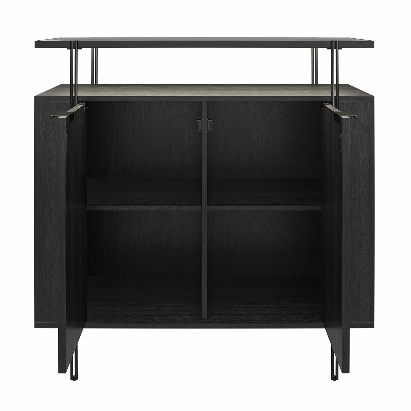 Ameriwood Home Lakeland Bar Cabinet, Black Oak - Black Oak