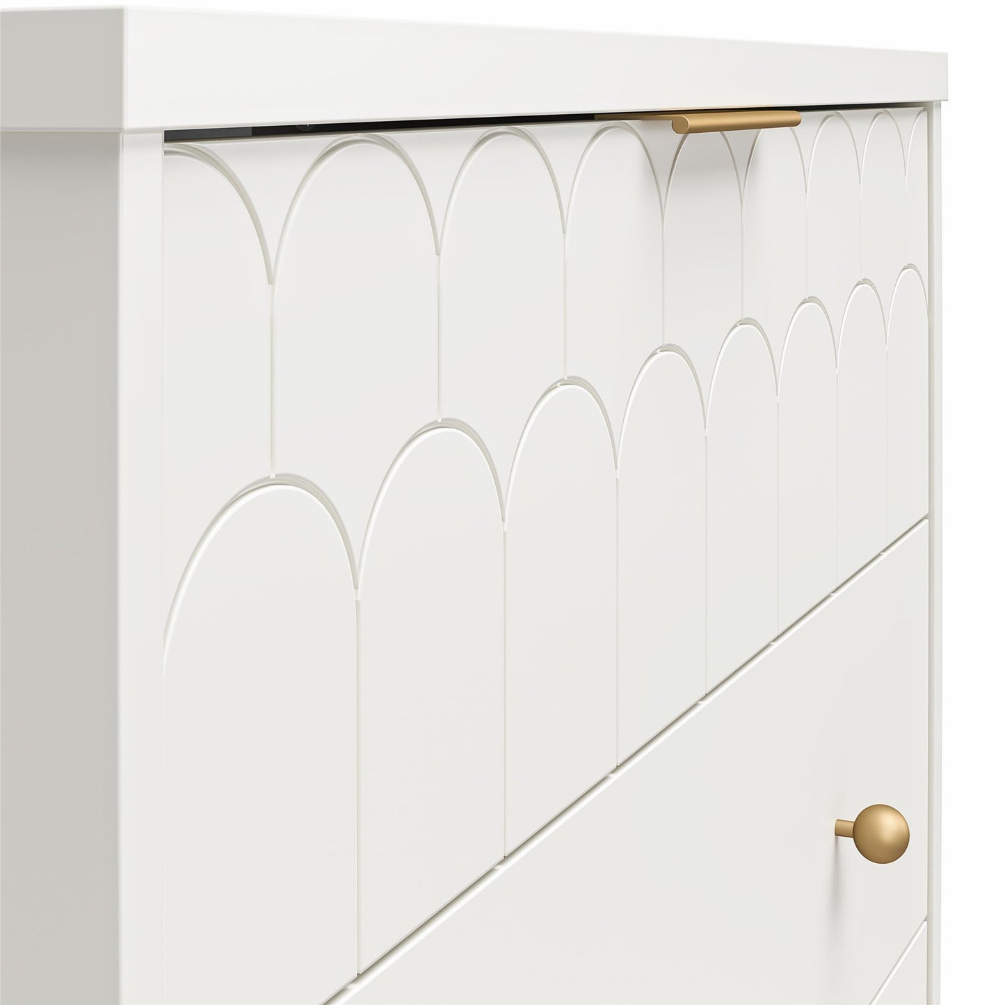 Anastasia 5 Drawer Dresser - White