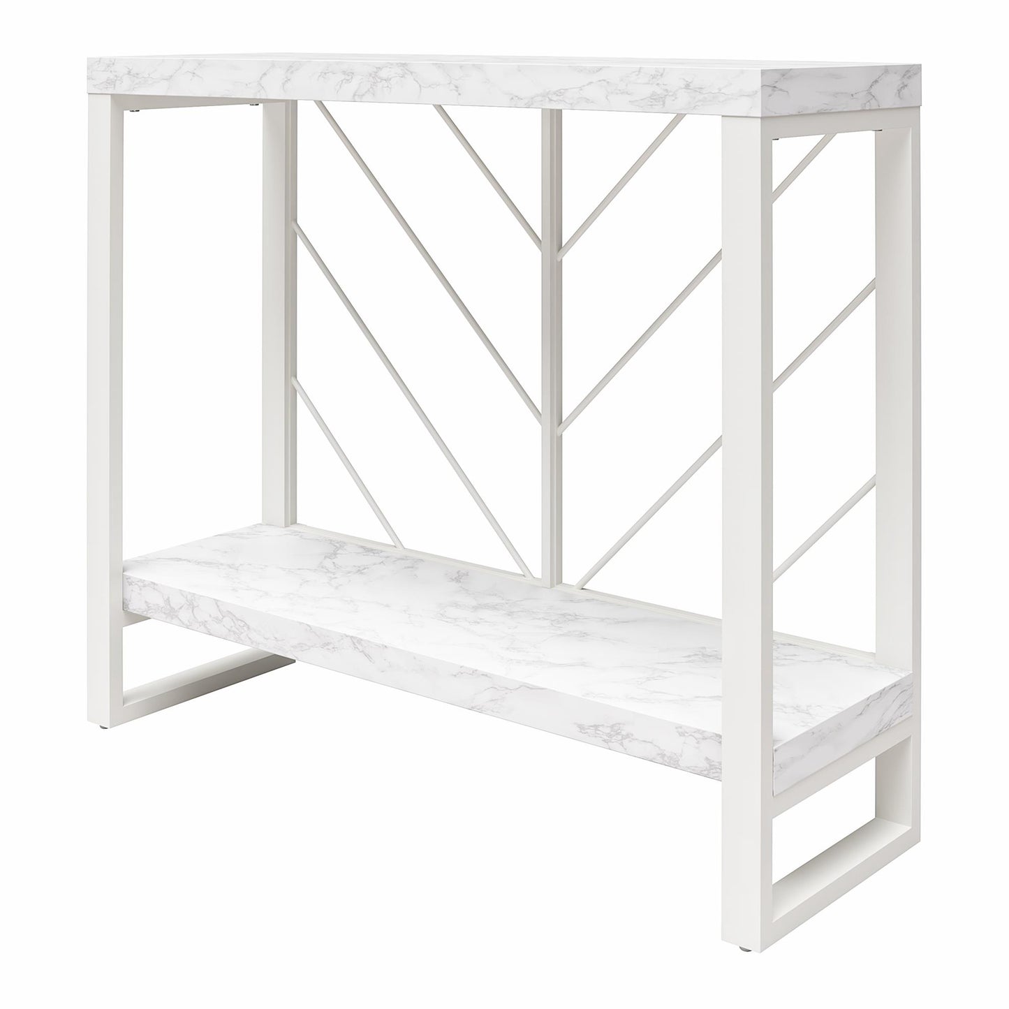 Brielle Console Table - White marble