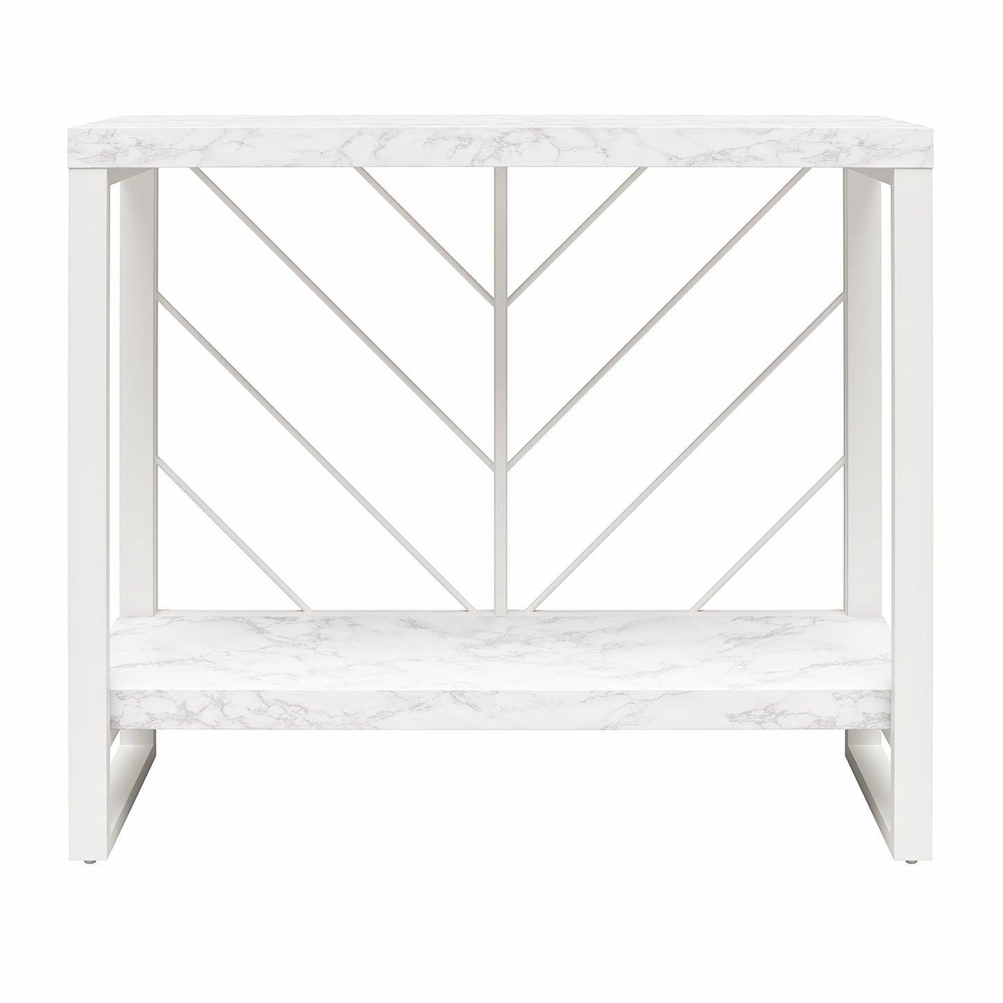 Brielle Console Table - White marble