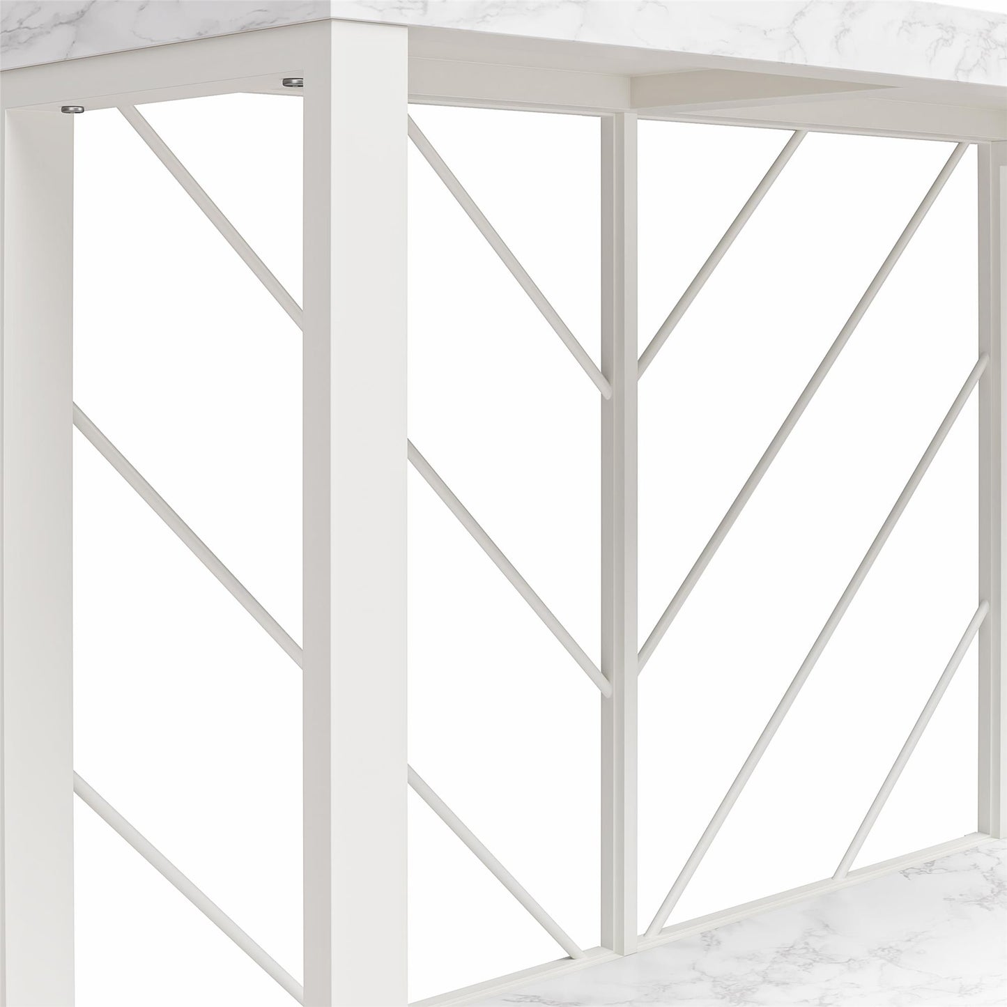Brielle Console Table - White marble