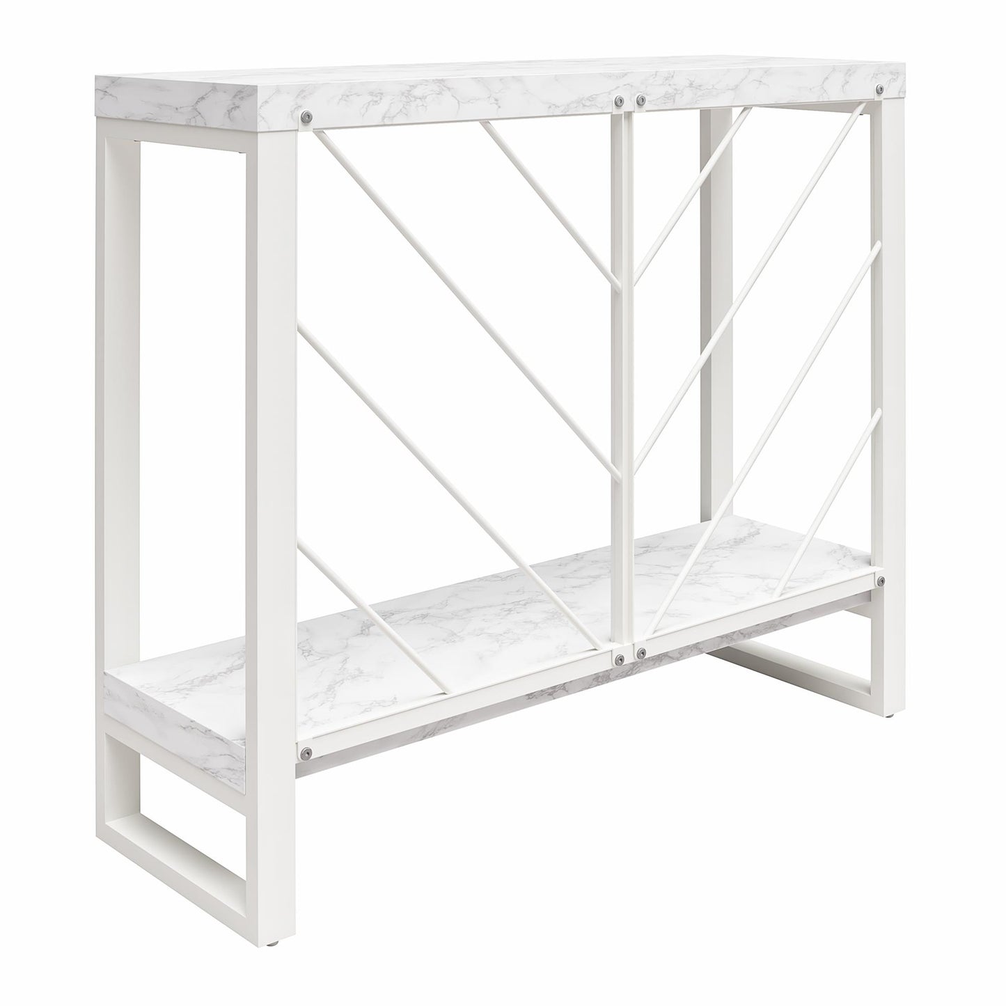 Brielle Console Table - White marble