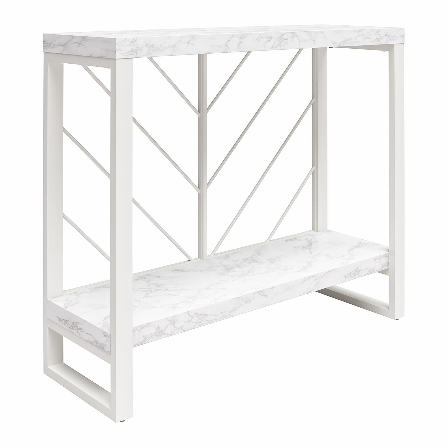Brielle Console Table - White marble