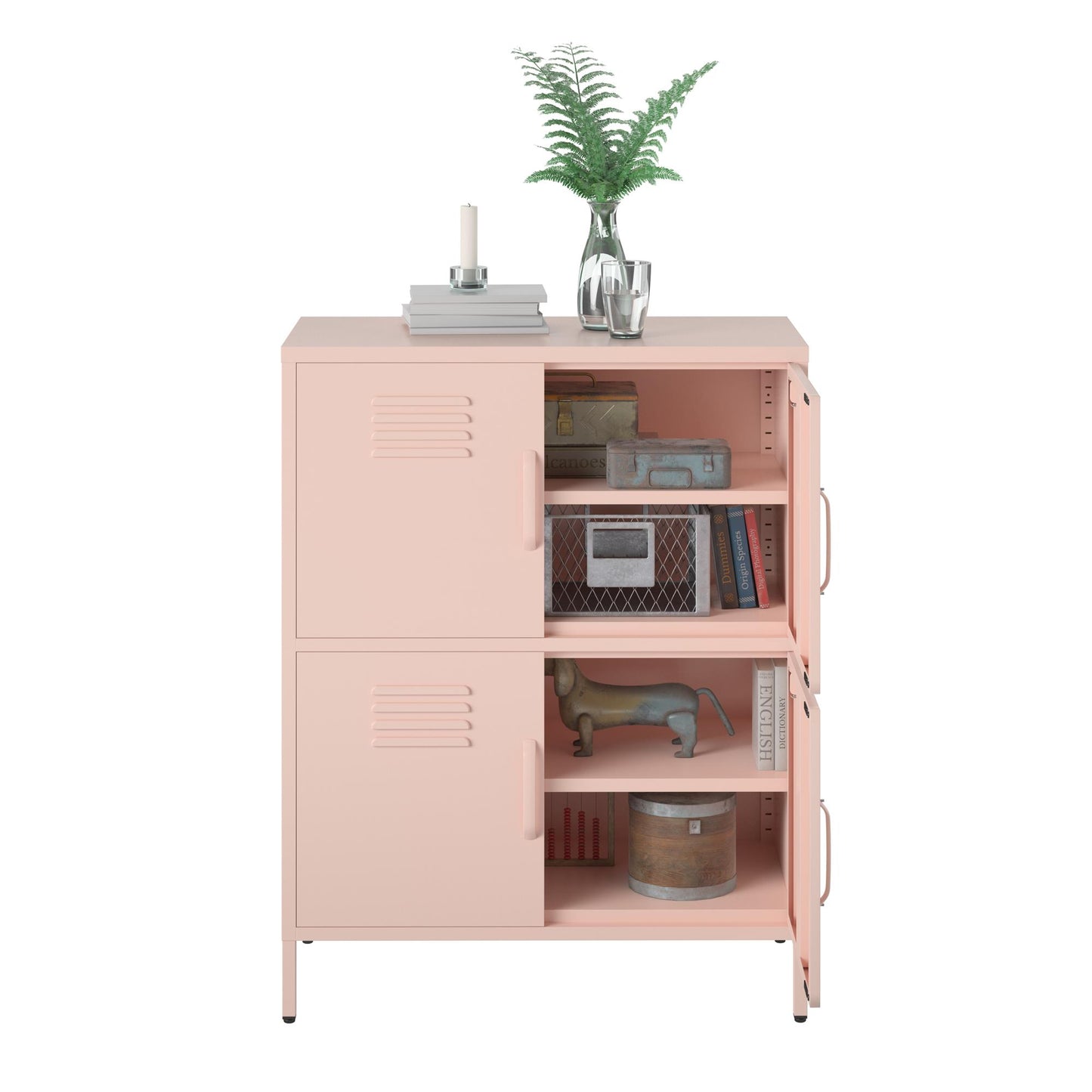 Mission District 4 Door Cabinet - Pale Pink